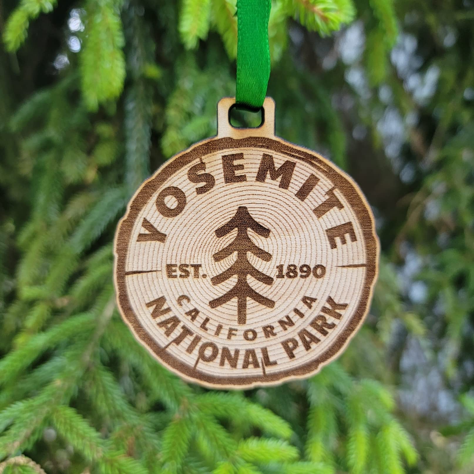 Yosemite National Park California Christmas Ornament - Handcrafted Wood Laser Cut Decor for Holiday Tree, Gift & Home Decoration
