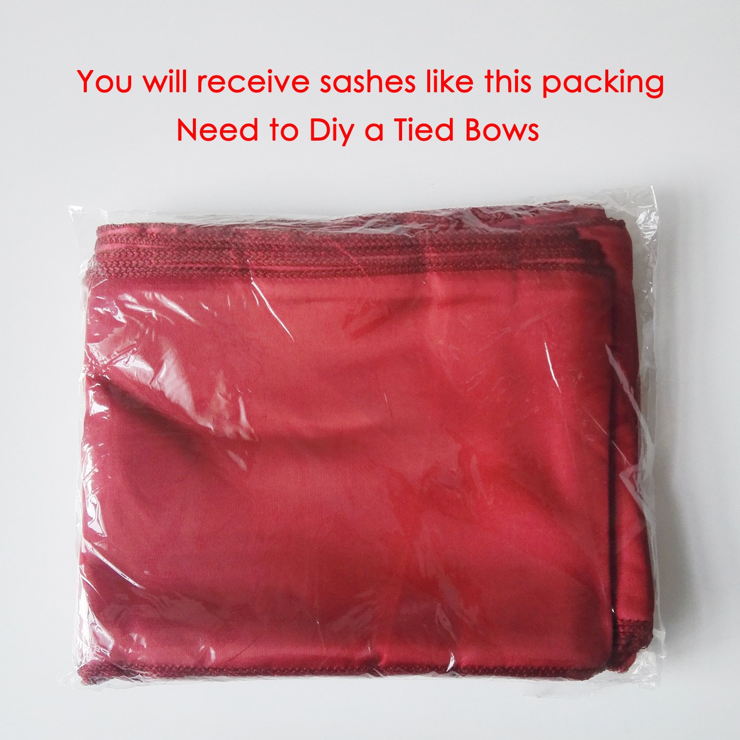 50-Pack Wine Red Satin Chair Sashes - 7x108 Inch Adjustable Wedding Chair Bows for Banquets, Parties, Thanksgiving & Holiday Decorations - Elegant Table & Chair Decor for Weddings, Events & Home Celebrations