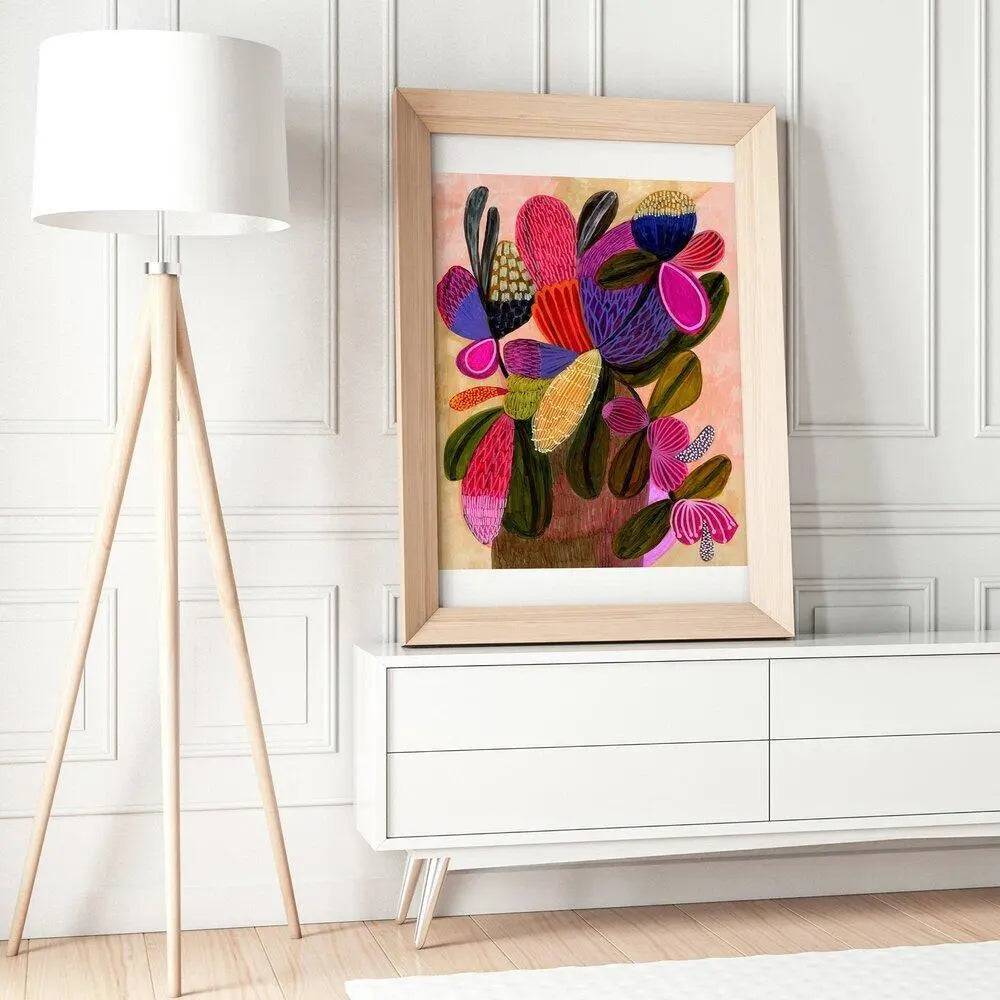 Wild Bunch Modern Still Life Art Print - Contemporary Wall Decor for Living Room, Bedroom & Office - Perfect for Home & Office Decoration