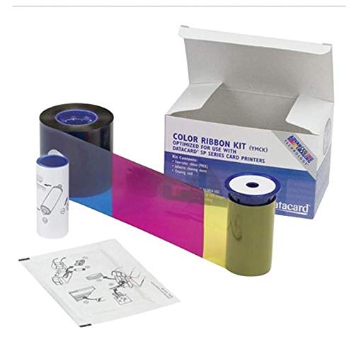 YMCKT Printer Ribbon for Datacard 535000-003 | Compatible with Datacard CP/CD Series | Includes Cleaning Card & Roller | Ideal for ID Card Printing & Office Use
