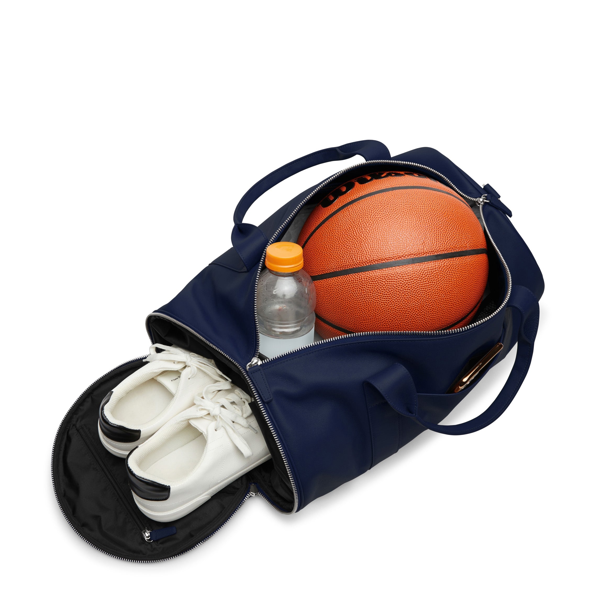Premium Navy Blue Barrel Gym Bag - Durable Sports Duffel for Men & Women - Perfect for Gym, Travel & Workout Essentials