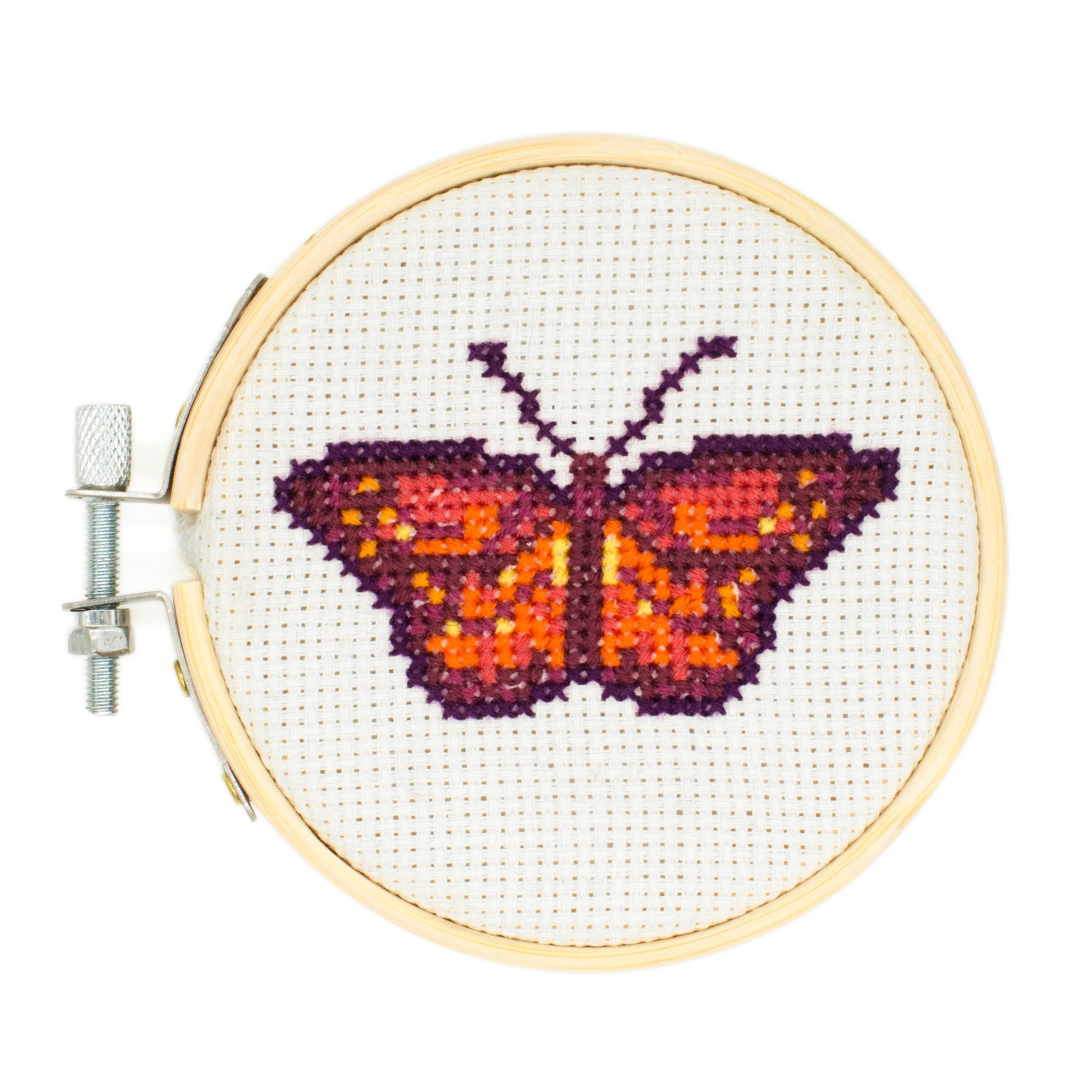 Butterfly Mini Cross Stitch Embroidery Kit for Beginners - DIY Handmade Craft Kit with Thread, Needle & Pattern - Perfect for Home Decor, Gifts & Relaxation
