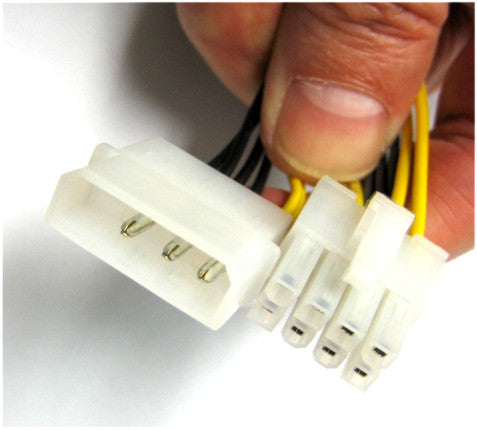 4 Pin Molex to 8 Pin ATX Power Adapter Cable - P4 Xeon CPU Power Supply Connector - Ideal for Server, Workstation & PC Builds