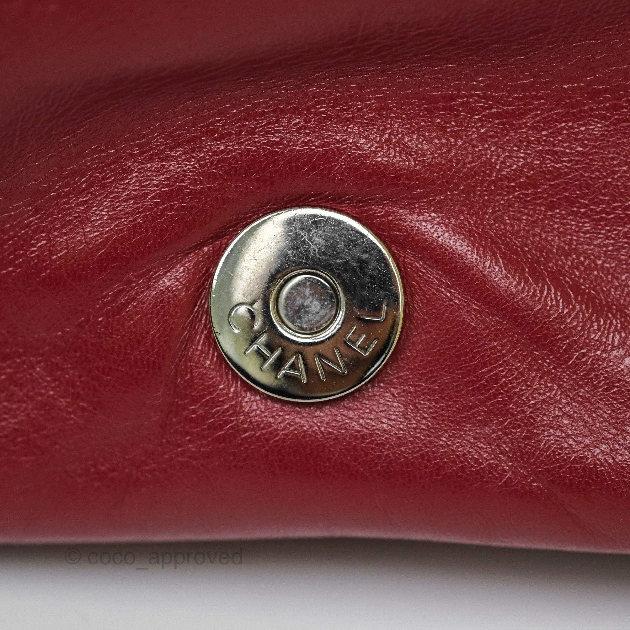 Chanel CC Flap Shoulder Bag in Dark Red Crumpled Leather with Silver Hardware - Luxury Crossbody Bag for Women, Perfect for Date Night & Evening Events