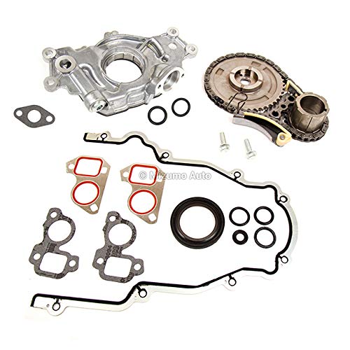 Mizumo Auto MA-4216902596 Timing Chain Kit with Cover Gasket & Oil Pump - Compatible with 2007-2013 Buick Cadillac GMC 5.3L 6.0L 6.2L V8 Engines - Perfect for Engine Repair & Performance Upgrades