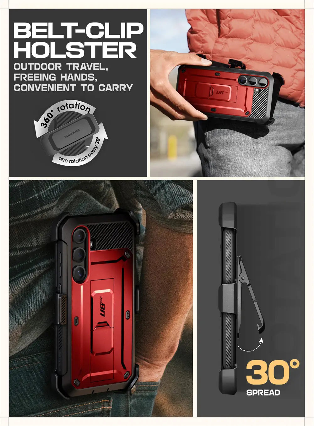 SUPCASE Galaxy S25 Plus UB Pro Military Grade Protective Case - Shockproof, Drop Proof Phone Cover for Outdoor, Work & Daily Use