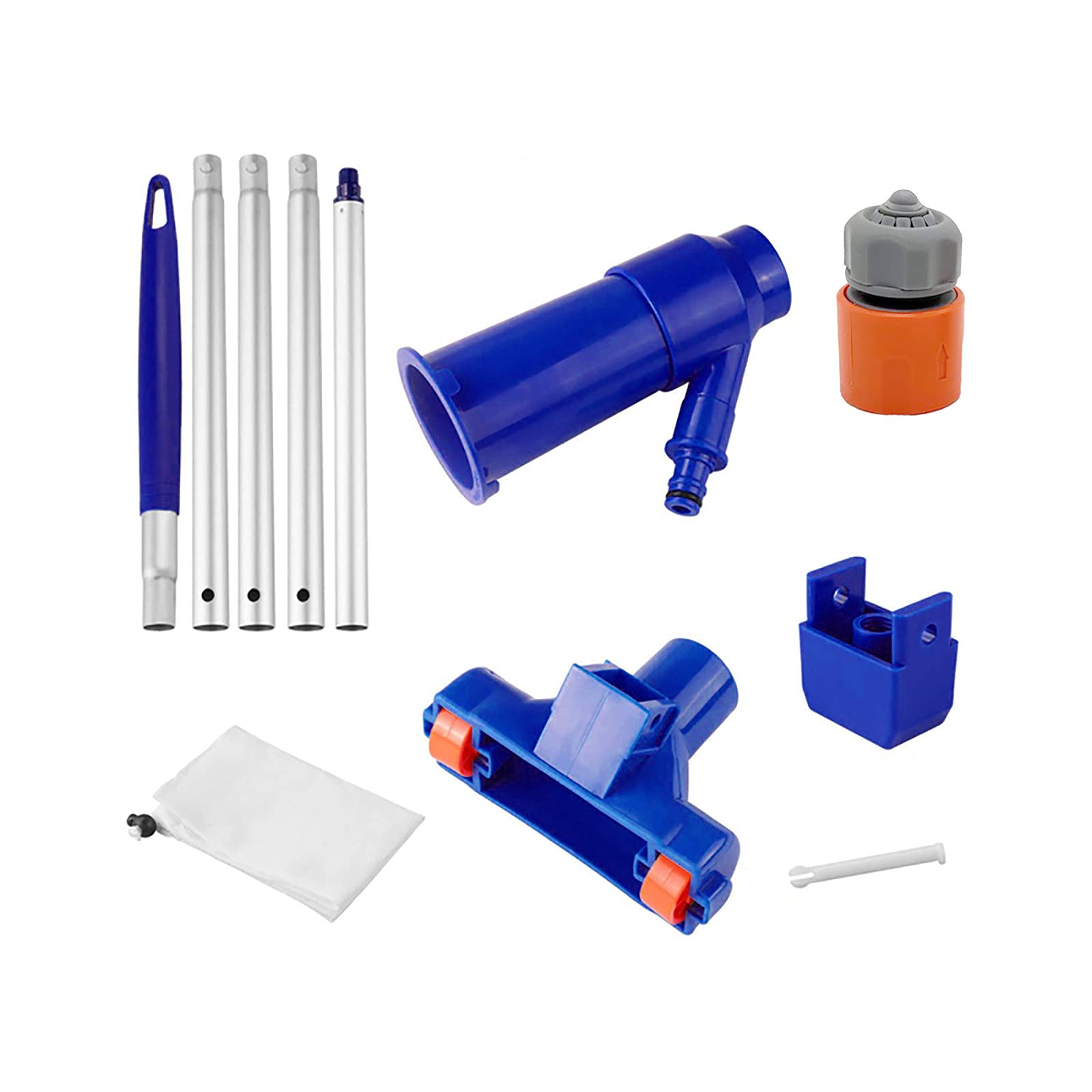 Portable Pool Cleaner Brush - Swimming Pool Vacuum Tool for Cleaning Fountains & Aquariums | Lightweight, Durable Design for Easy Pool Maintenance | Perfect for Home Pools, Spas, and Pet Fish Tanks