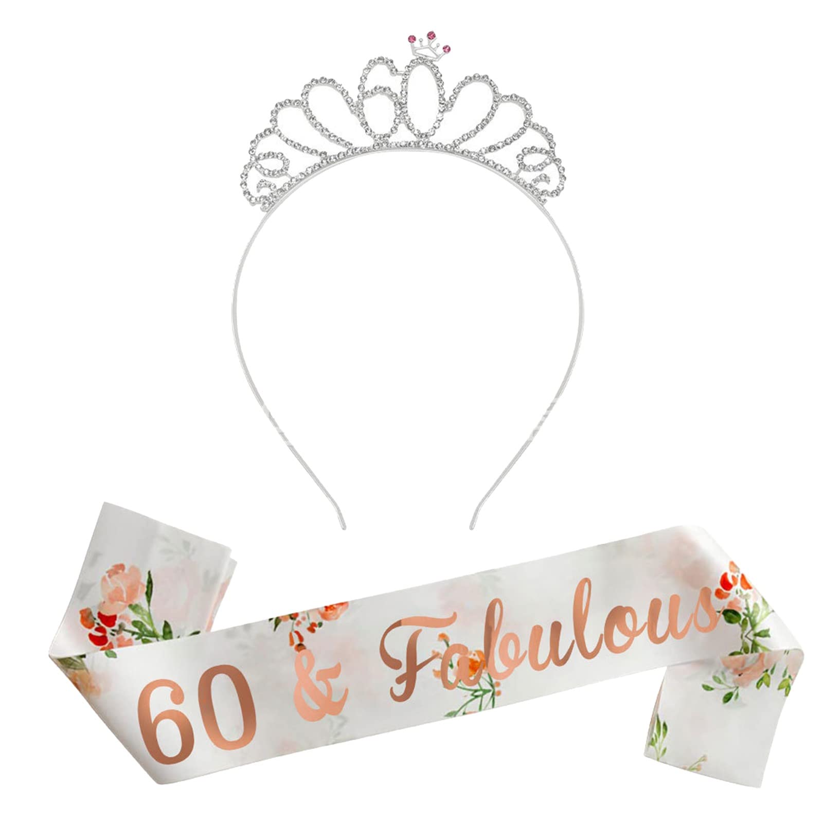 Girls Birthday Crown Headband Set - Elegant Hoop & Printed Strap Party Decorations for Birthday Celebrations | Perfect for Princess-Themed Parties, Birthday Photos & Special Occasions