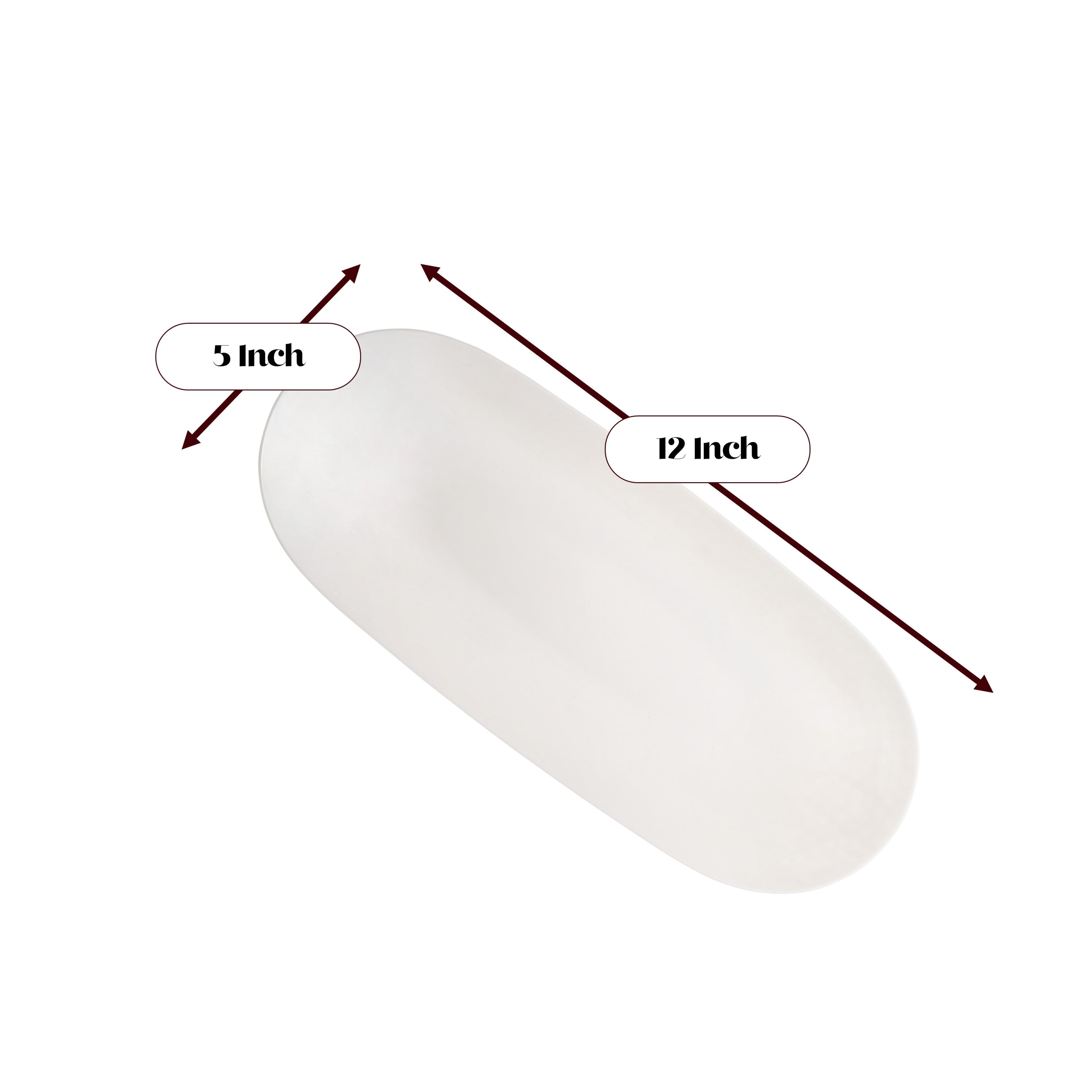 2-Pack White Plastic Oval Pebbled Serving Dishes - Perfect for Appetizers, Salads, and Party Snacks