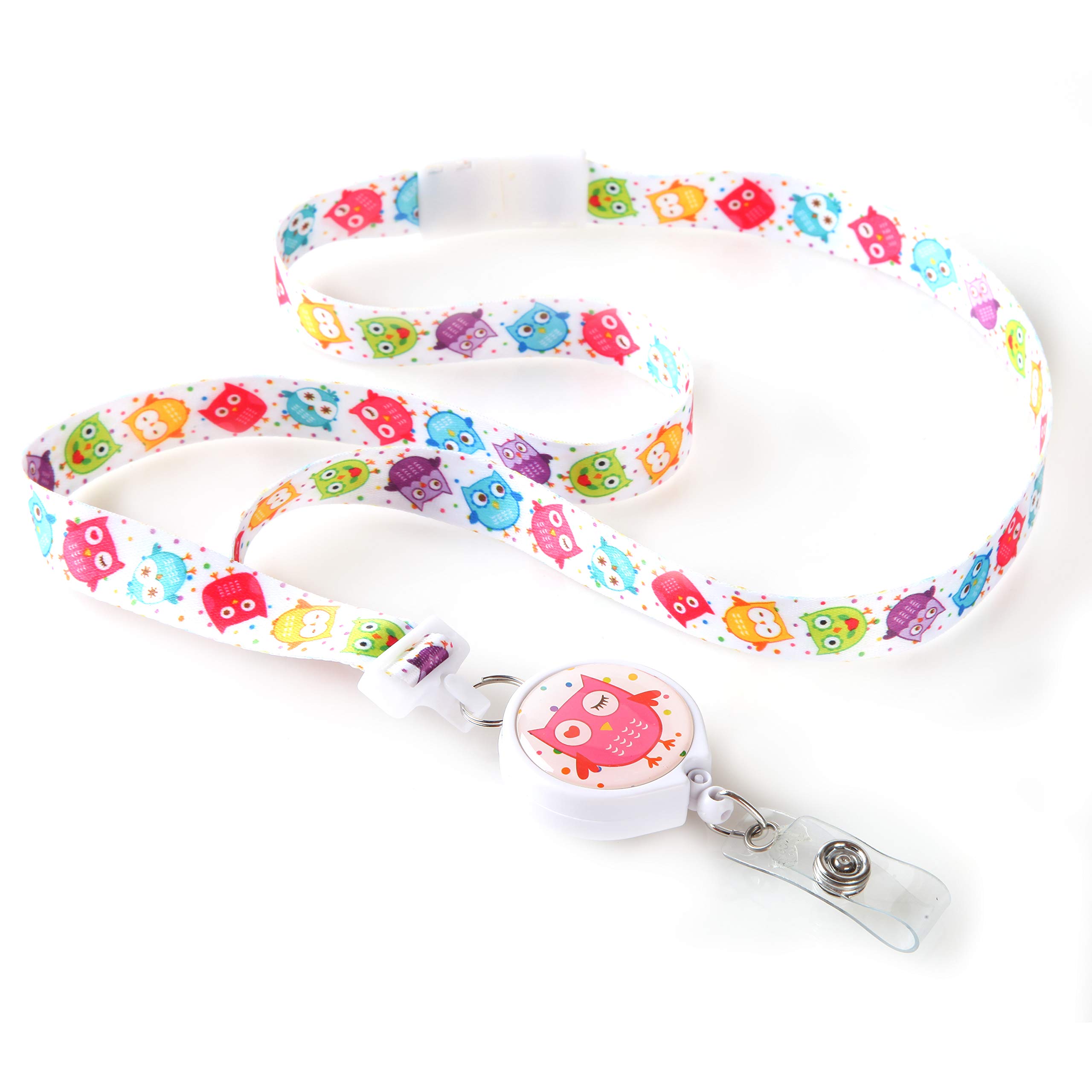 Hoot Winked Ribbon Lanyard - Stylish and Durable ID Badge Holder for Work, School, and Events - Perfect for Office, Conference, and Party Use