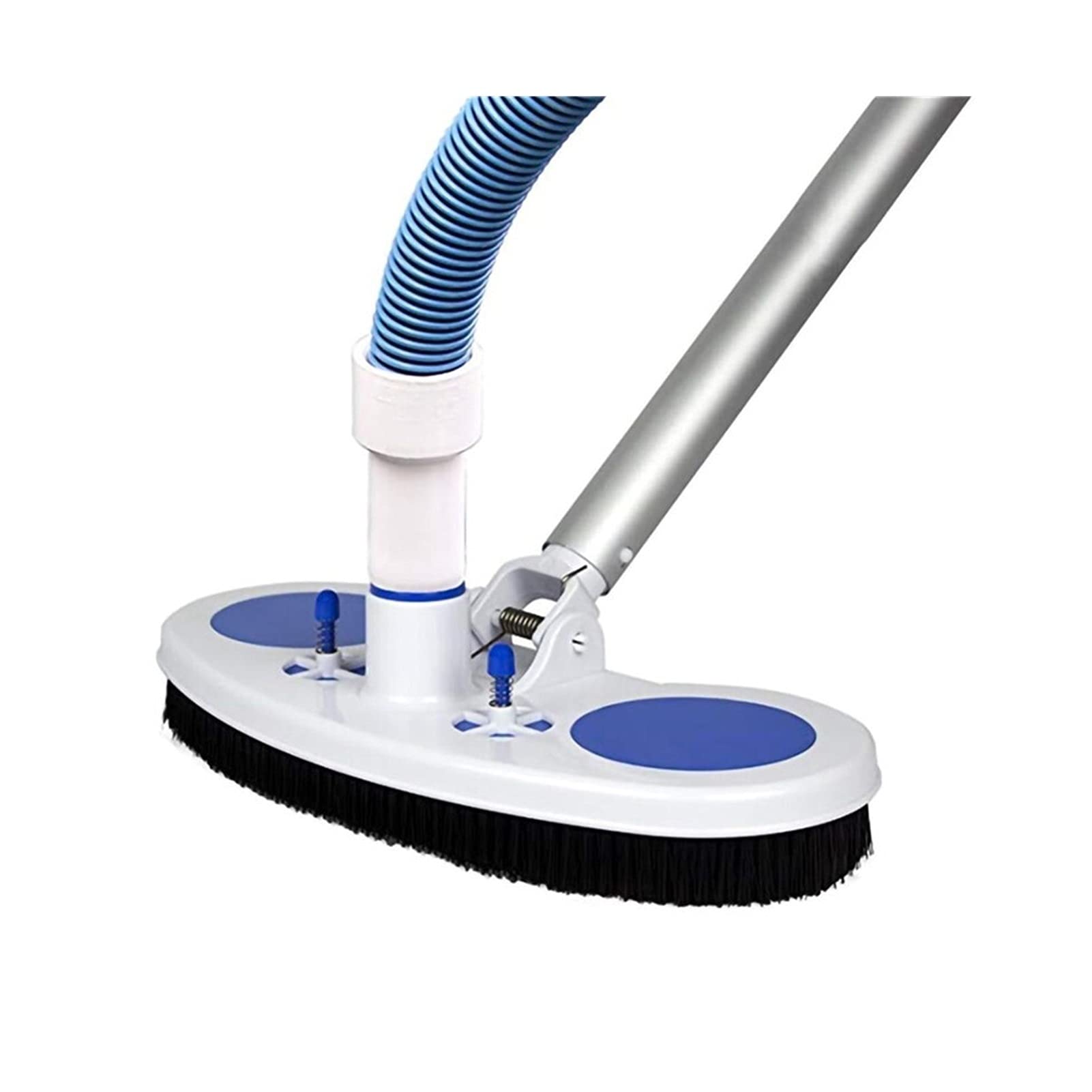 **Manhj Pool Vacuum Head Brush - Heavy Duty Swimming Pool & Hot Tub Cleaner for Walls, Floors, Leaves & Carpets | Hard Bristle Curved Design | Ideal for Broadleaf Trees, Tile & Concrete Surfaces**    *(Use for in-ground/above-ground pools, spas, patios & outdoor cleaning)*