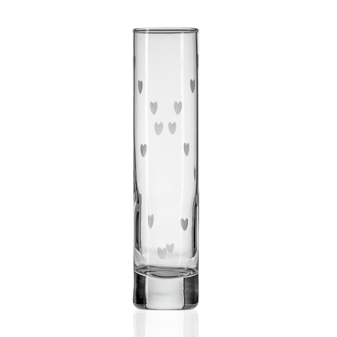 String of Hearts 8 Inch Bud Vase Set of 2 - Perfect for Wedding Centerpieces, Home Decor, and Floral Arrangements