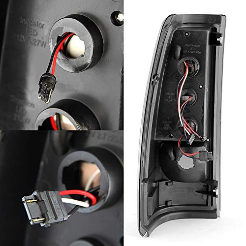 AKKON Full LED Tail Lights + 3rd Brake Lamp Combo for 2003-2006 Chevy Silverado & GMC Sierra - Red Clear Lens - Upgrade Your Truck's Style & Safety (Perfect for Night Driving & Custom Builds)
