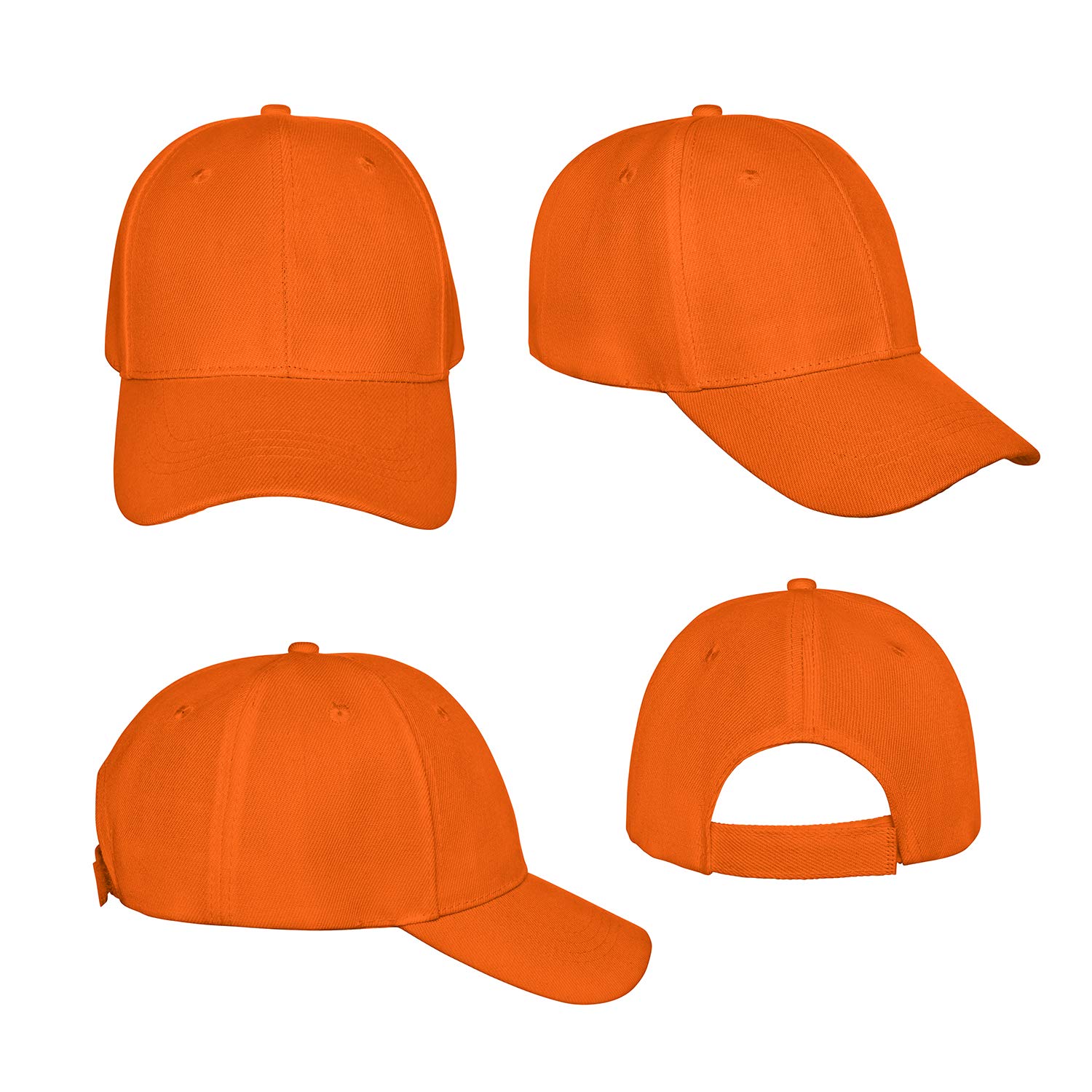 3 Pack Plain Baseball Caps - Adjustable Back Strap for Men & Women - Casual, Sporty & Outdoor Wear - Perfect for Running, Hiking, Travel & Daily Use