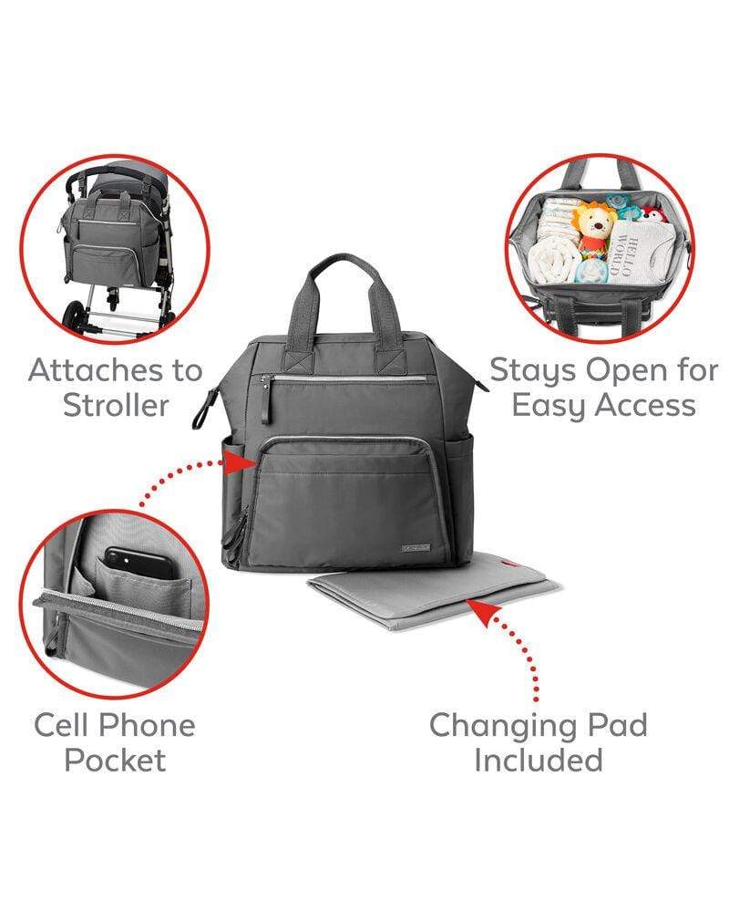 Skip Hop Mainframe Wide Open Changing Backpack - Stylish & Functional Diaper Bag for Parents - Perfect for Travel, Daycare & On-the-Go Baby Essentials