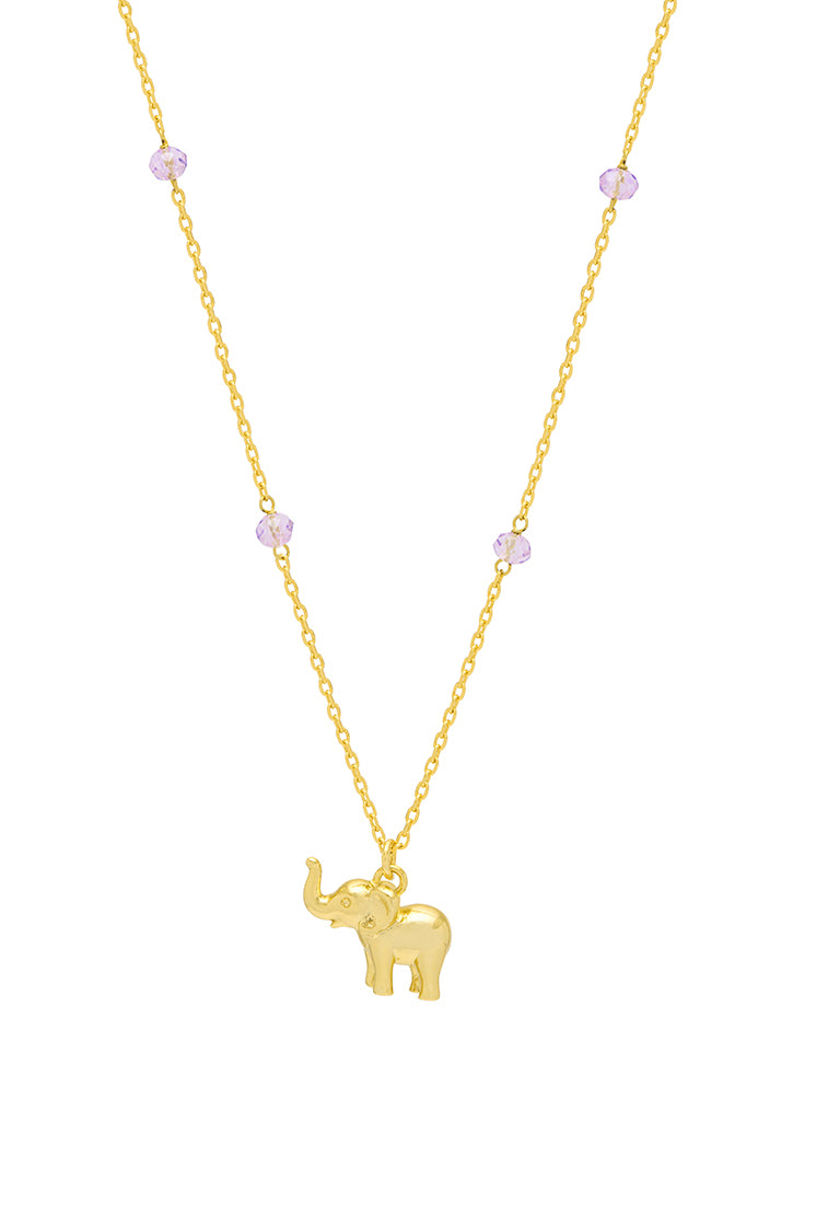 Elegant Lilac Elephant Pendant Necklace - Dainty Jewelry for Women, Perfect Gift for Birthday, Anniversary & Everyday Wear