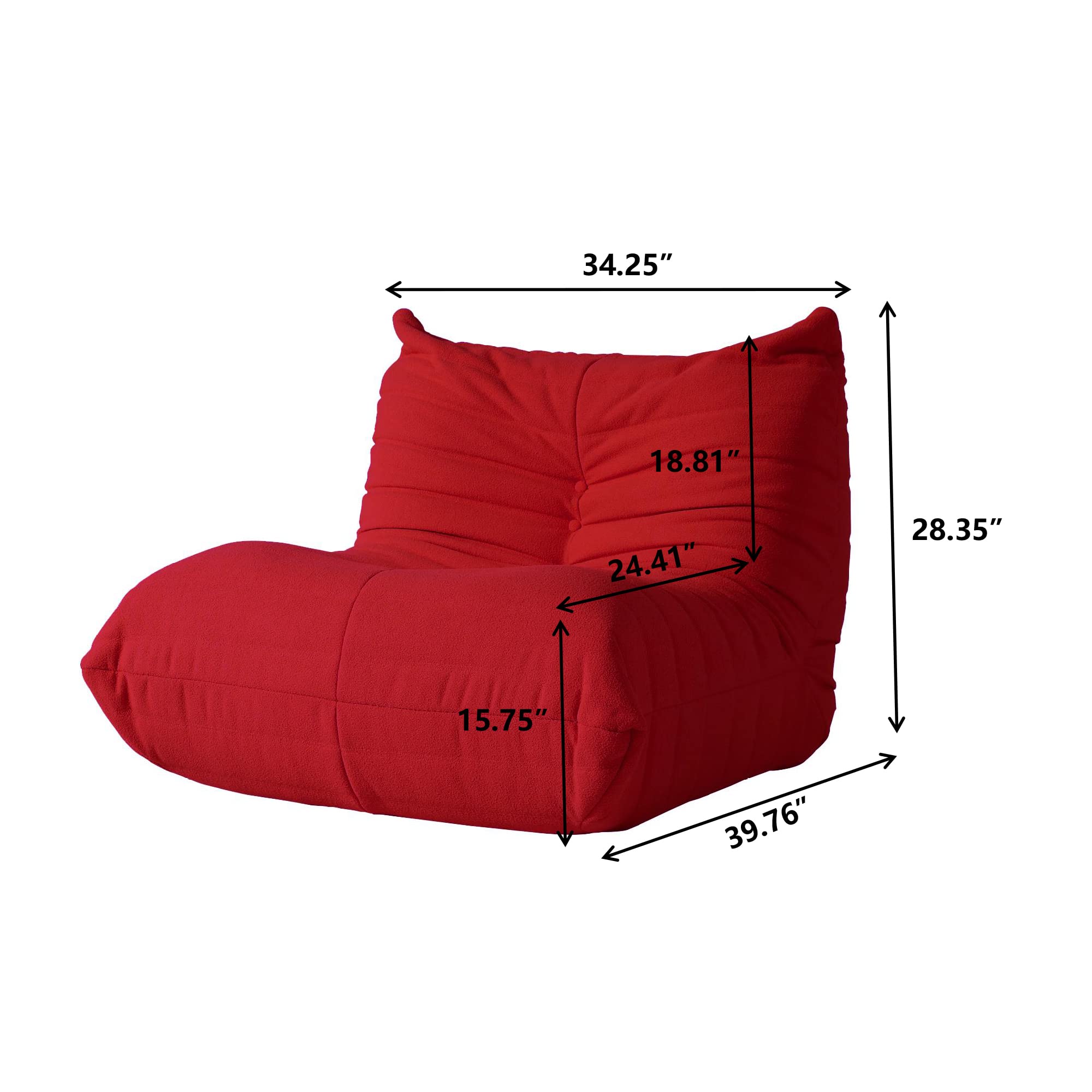 Soft Mohair Lazy Floor Sofa - 34
