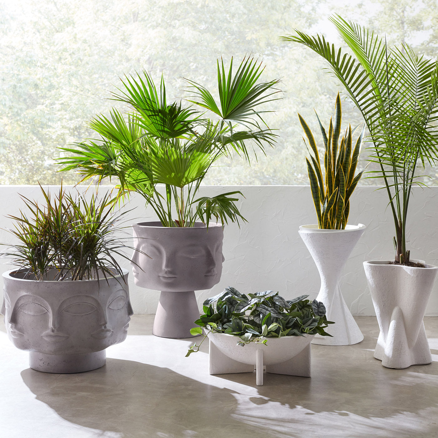 Modern Hans Tall Planter - Large Indoor/Outdoor Flower Pot for Plants, Succulents & Home Decor - Perfect for Living Room, Patio & Garden Decorations