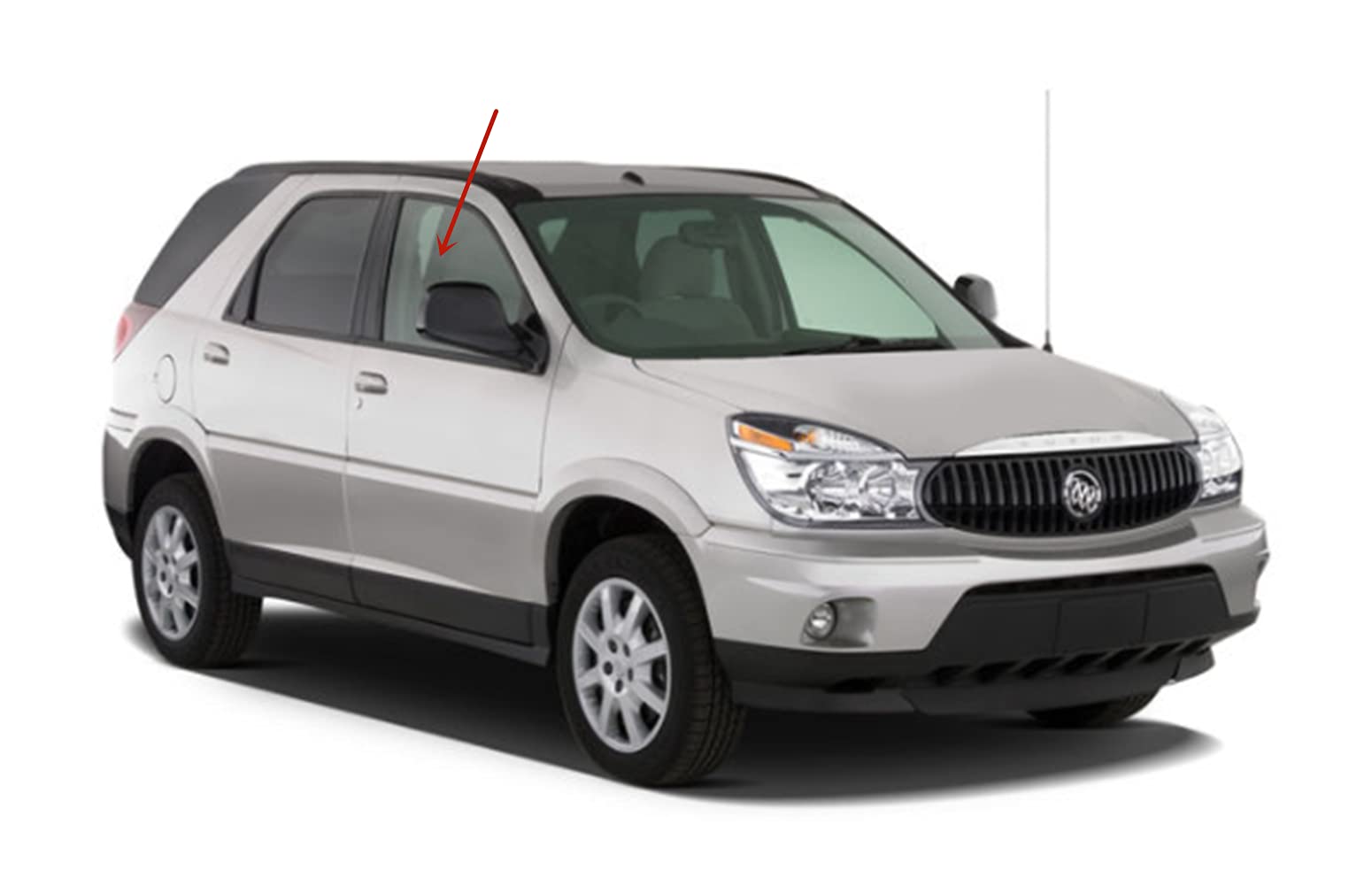 2006-2007 Buick Rendezvous Passenger Side Front Door Window Glass Replacement - OEM Fit Laminated Auto Glass for Safe Driving & UV Protection