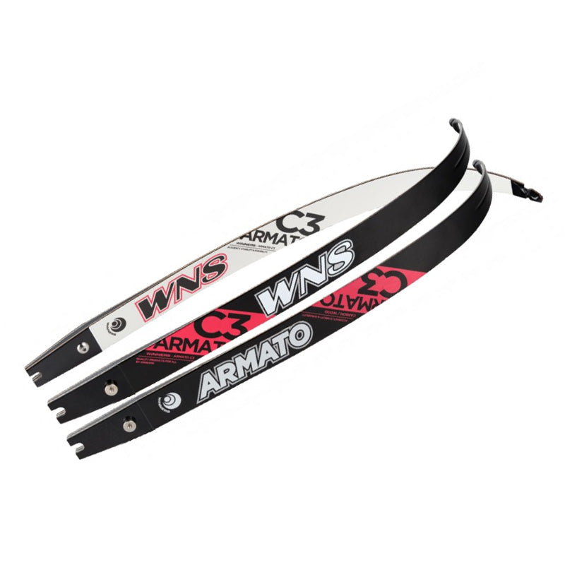 WNS Armato C3 ILF Recurve Limbs - Carbon/Wood Hybrid for Archery & Target Shooting | Perfect for Hunting & Outdoor Sports