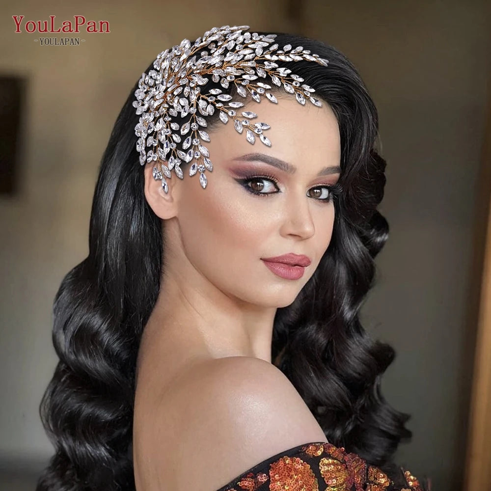 Sparkling Rhinestone Bridal Headpiece - Wedding Hair Accessory for Bride, Bridesmaids & Flower Girls | Perfect for Ceremony, Reception & Photo Shoots