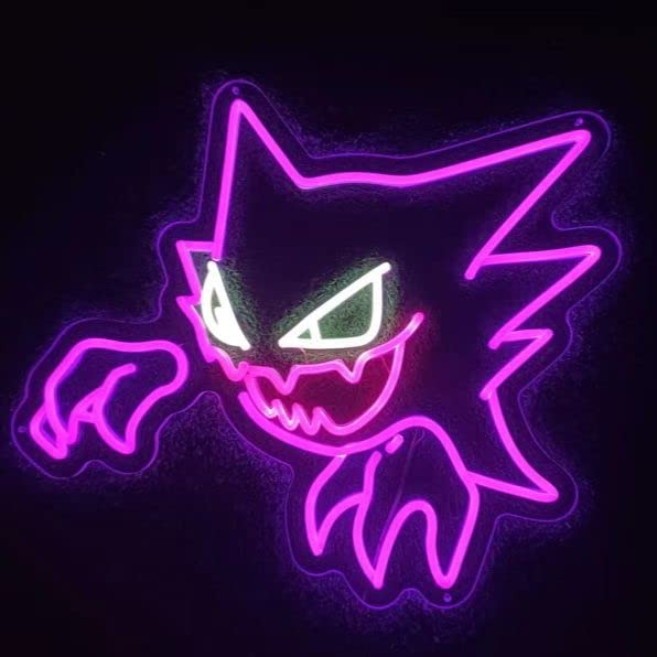 **AONXJSIGN 15inch Cartoon Neon Sign - Halloween Ghost, Japanese Anime & Mario LED Light for Game Room, Bedroom & Christmas Decor - Wall Art for Gaming & Party Scenes**
