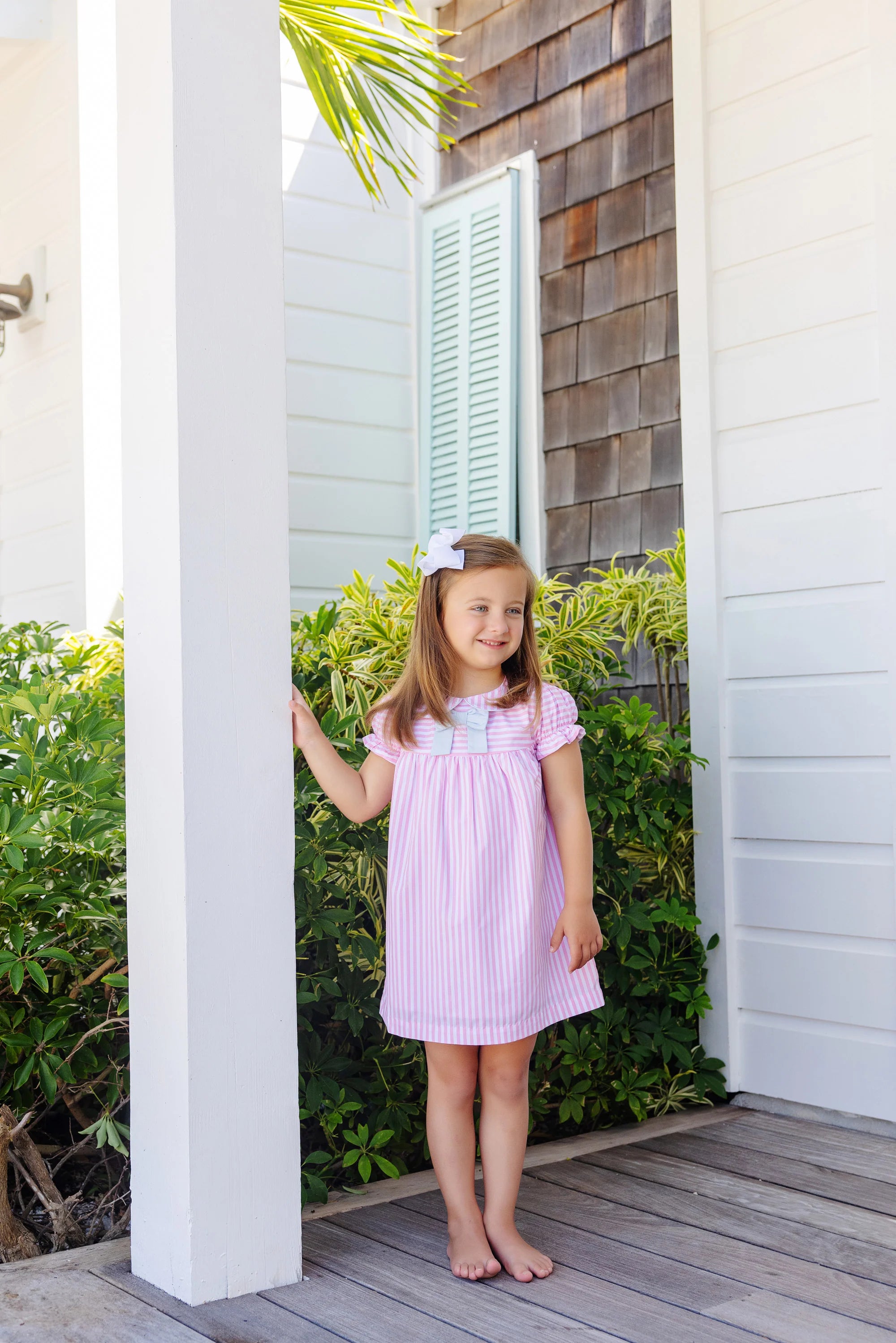 Beaufort Bonnet Banks Bow Dress in Pier Party Pink Stripe - Floral Summer Sundress for Women, Beach Wedding Guest Outfit, Garden Party Dress