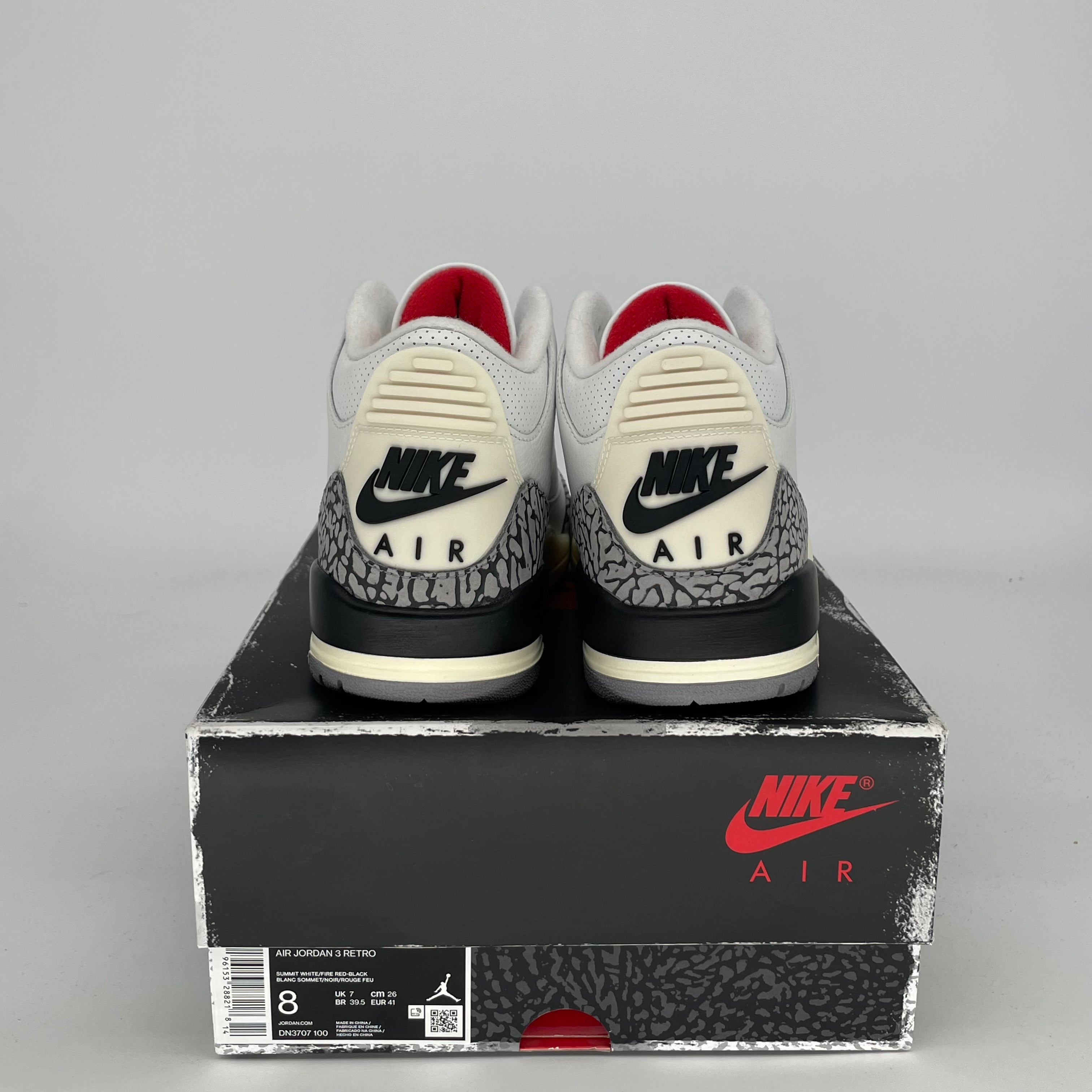 Original Air Jordan 3 White Cement Reimagined Retro Sneakers - Size 8/9.5W (DN3707-100) - Authentic Basketball Shoes for Men & Women - Perfect for Sports, Streetwear & Sneaker Collection