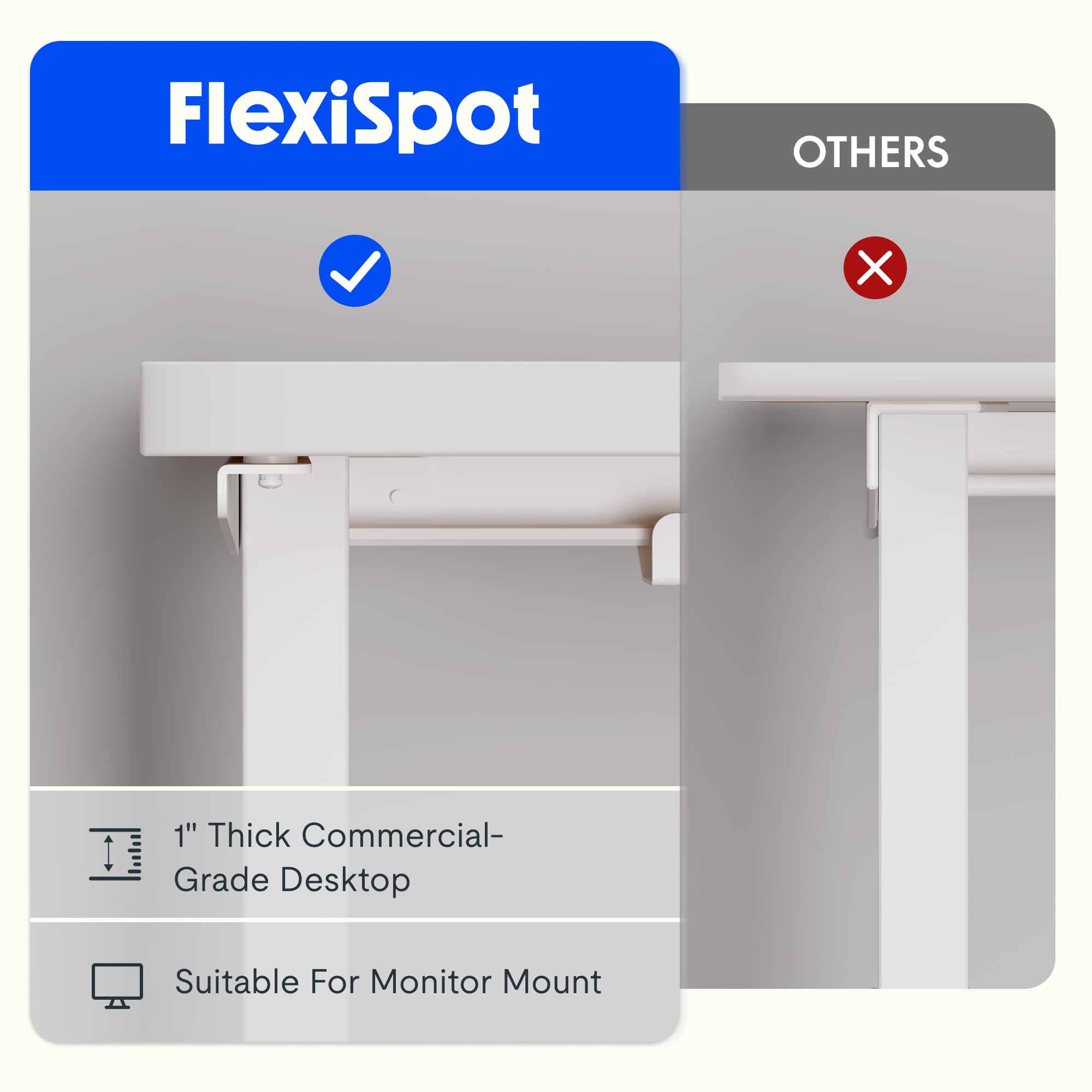 FLEXISPOT L-Shaped Electric Standing Desk - Dual Motor Height Adjustable Corner Computer Desk with Splice Board, 71x48 Inches, White - Perfect for Home Office & Gaming Setup