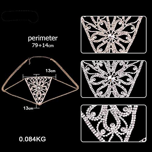 Women's Rhinestone Body Chain Jewelry - Crystal Bikini Waist & Belly Chain for Underwear, Thong & Night Out - Perfect for Beach Parties, Festivals & Date Nights
