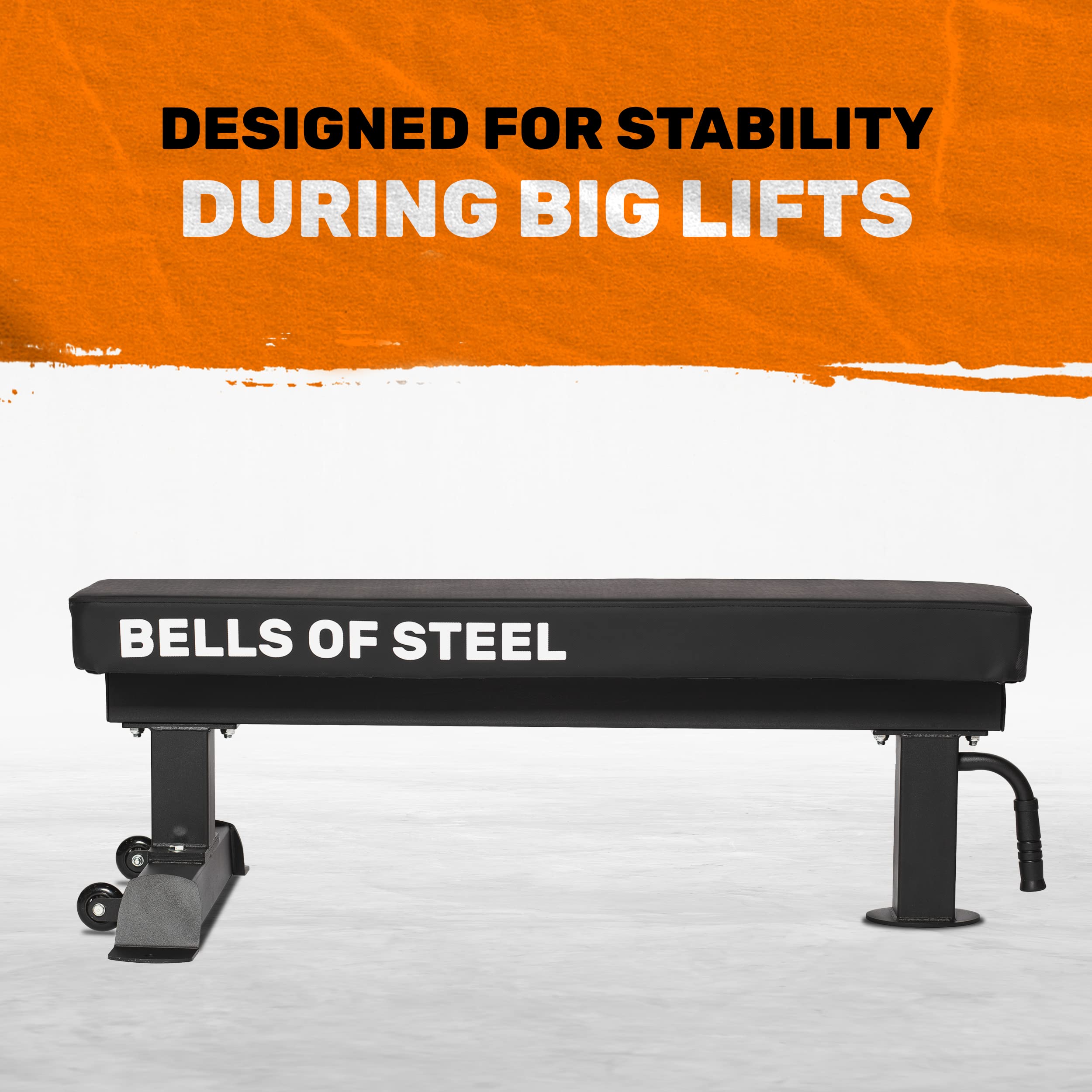 Bells of Steel Flat Weight Bench for Home Gym - Commercial Grade 12-Gauge Steel Powerlifting Bench with 4-Inch Thick Pad (1000lb Capacity) - Perfect for Strength Training, Bodybuilding & Home Workouts