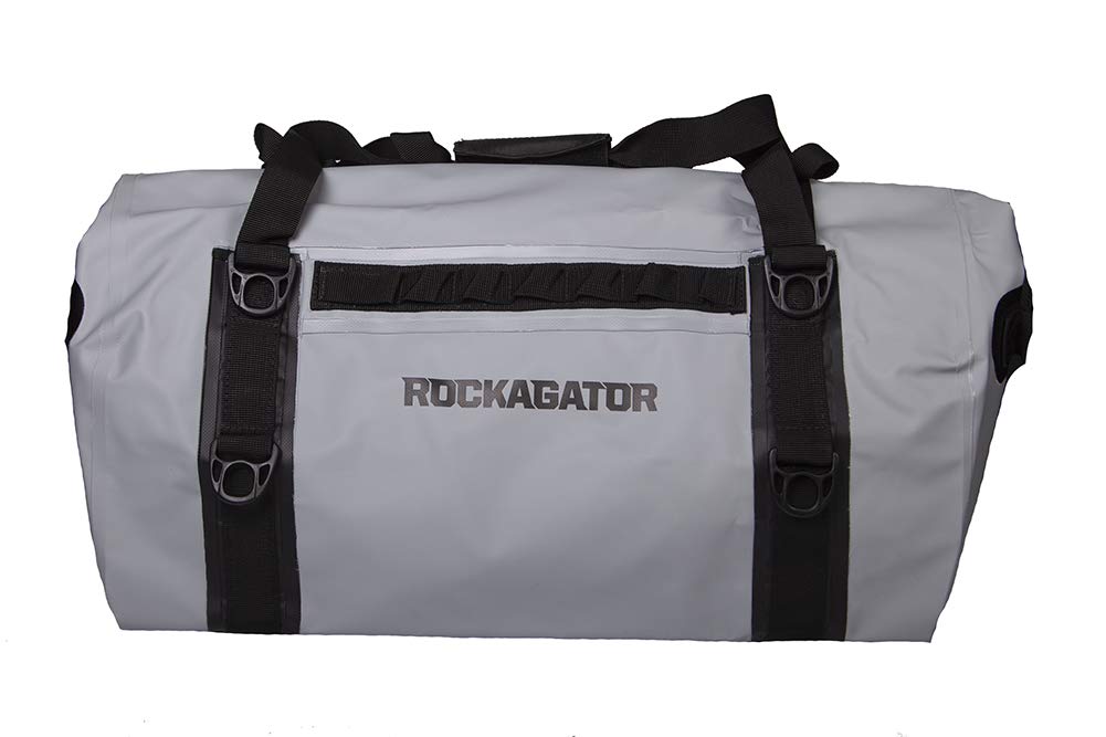 Rockagator Mammoth Series 60L Waterproof Duffle Bag - Heavy Duty Roll-Top Dry Bag for Travel, Camping, Hiking & Water Sports | All-Weather Gear for Outdoor Adventures (Grey/Black)