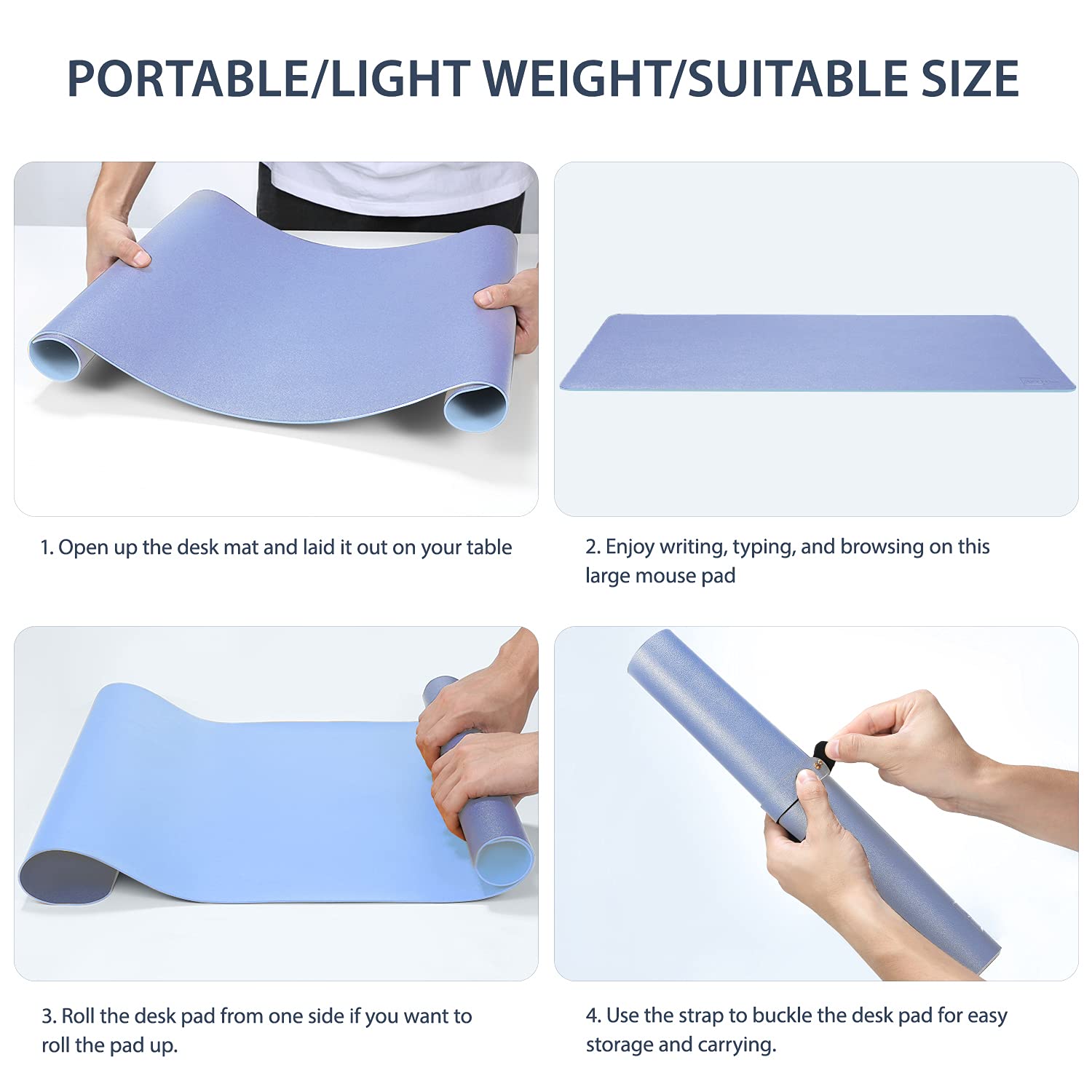 AFRITEE Large Waterproof PU Leather Desk Mat - 31.5