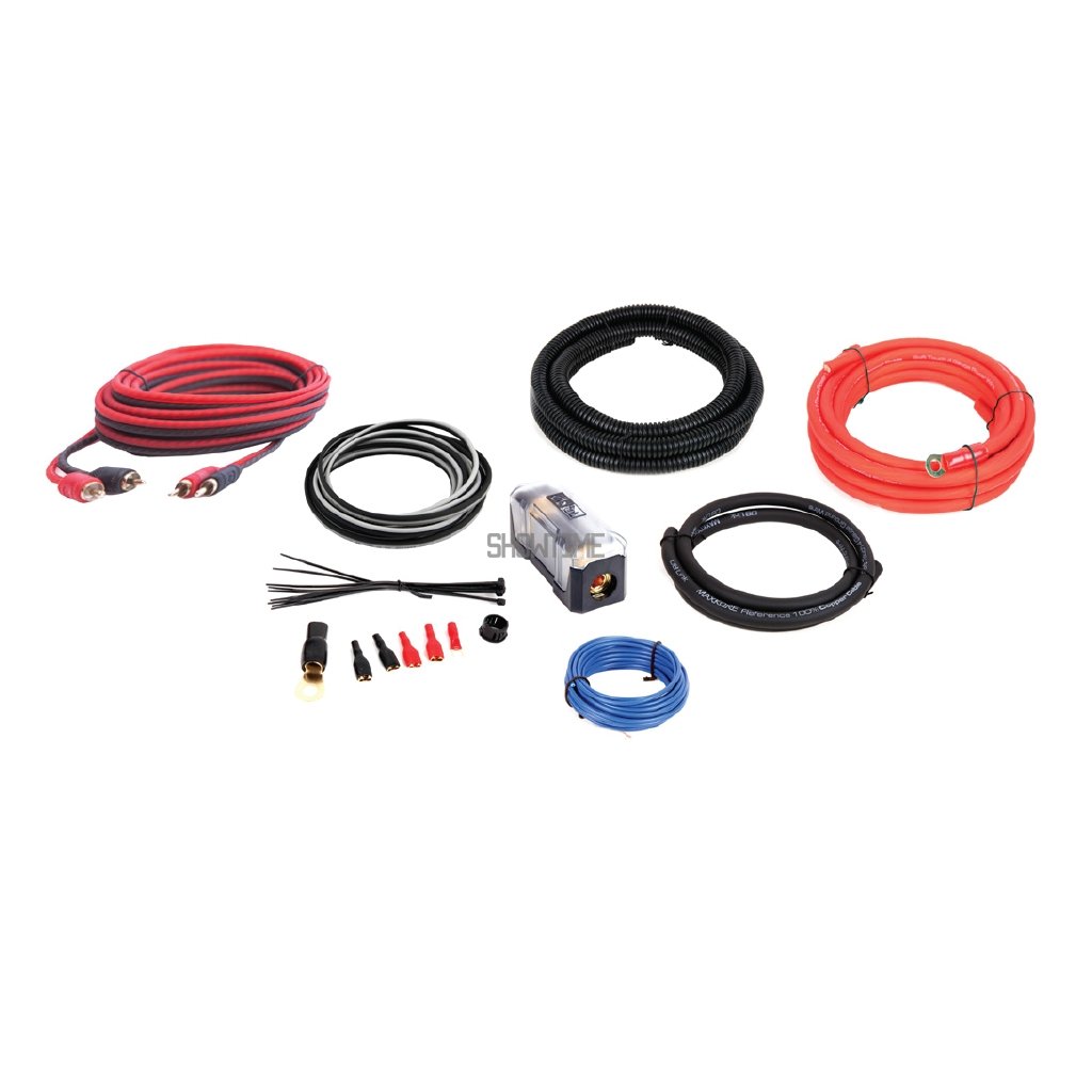 Maxkore ME4K 4 Gauge OFC Copper Car Amplifier Wiring Kit with RCA Cables & Speaker Wire - Premium Audio Upgrade for Car Stereo, Subwoofer & Amp Installation