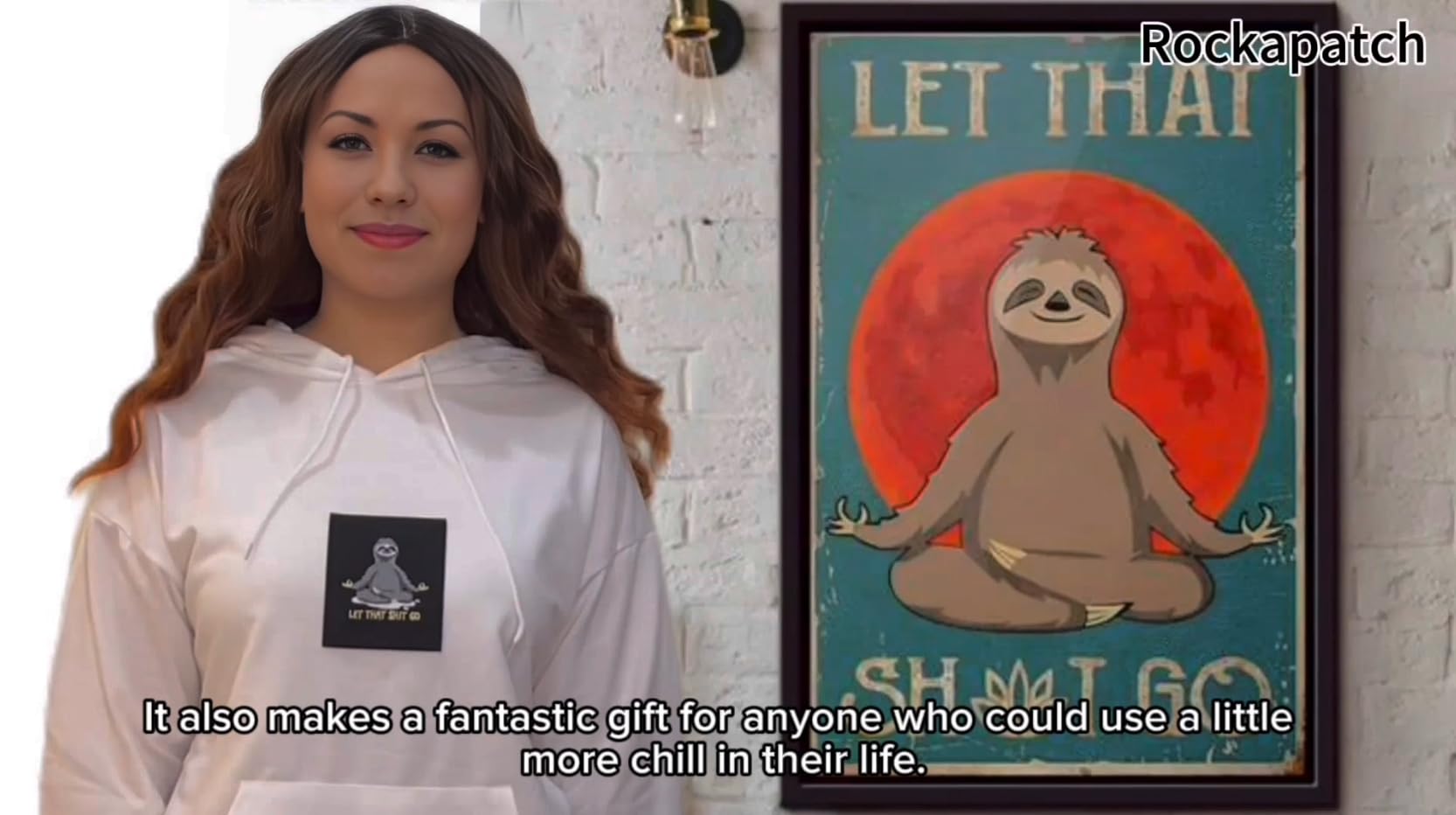 Let That Sht Go Sloth Embroidered Iron On Patches for DIY Clothing, Backpacks & Denim Jackets - Funny Motivational Sew-On Appliques for Teens & Adults