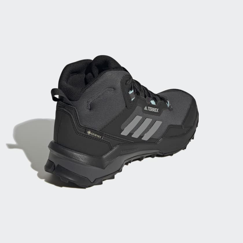 adidas Terrex AX4 Mid Gore-TEX Waterproof Hiking Boots for Women - Black, Size 11.5 | All-Terrain Outdoor Adventure, Trail Running & Mountain Climbing Shoes