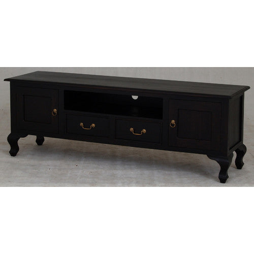 England Queen Anne Style TV Console - 2 Door 2 Drawer Entertainment Center with Storage, TWS899ETU - Perfect for Living Room & Home Theater Setup
