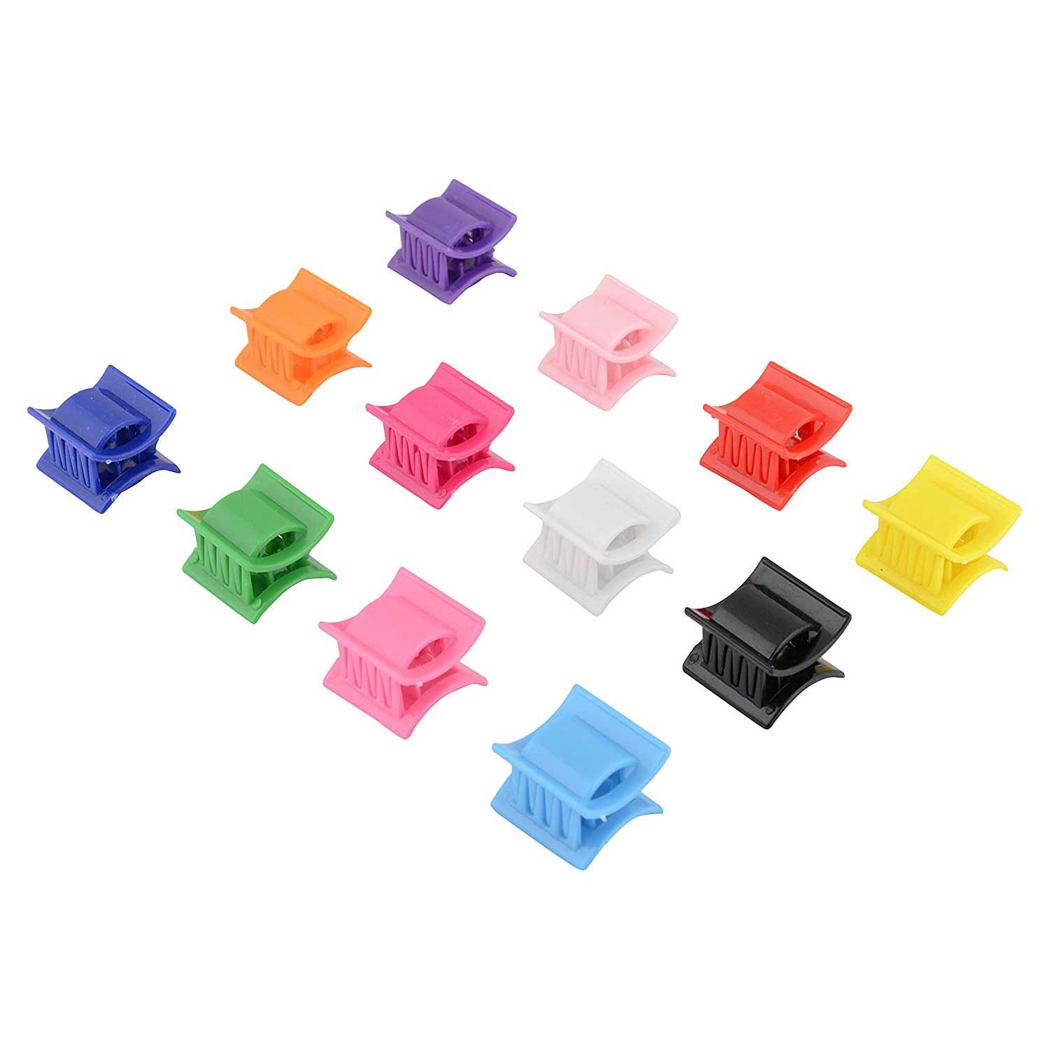 Anokhi ADA Small Square Hair Claw Clips for Women - 12 Pack Multicolor Hair Clips for Fine, Medium & Thick Hair - Perfect for Ponytails, Buns & Updos
