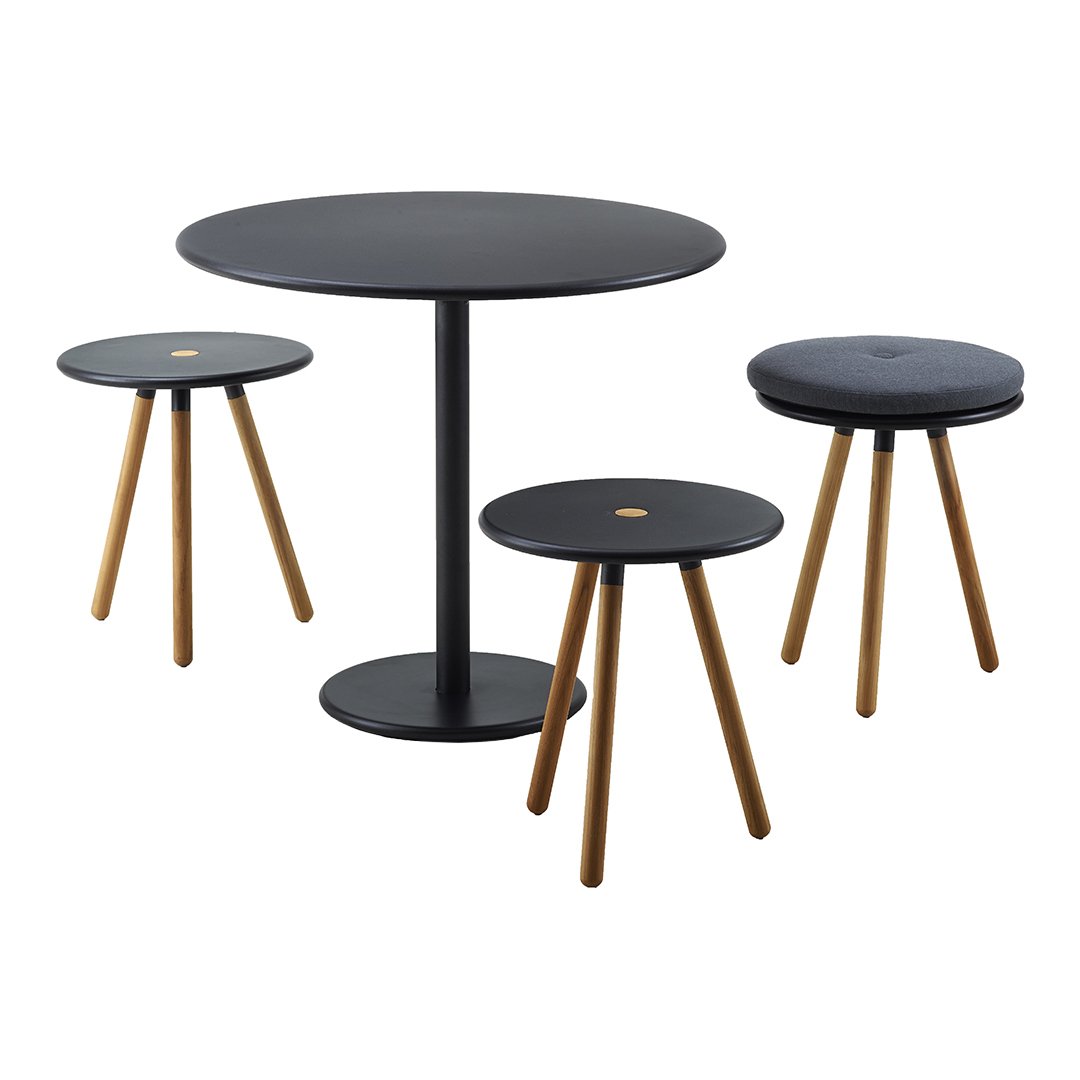 Durable Outdoor Side Table with Storage - Foldable Patio Footstool for Garden, Poolside & Balcony Use