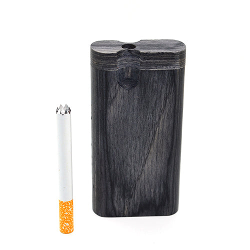 Premium Turn Top Dugout Pipe - Compact & Discreet Wooden Smoking Pipe for On-The-Go Use - Perfect for Travel, Hiking, and Outdoor Adventures