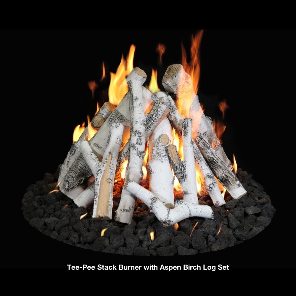 Grand Canyon Outdoor Tee Pee Stack Gas Log Burner - Portable Camping Fire Pit for Backyard, Patio & RV Adventures - Perfect for S'mores, Bonfires & Outdoor Gatherings