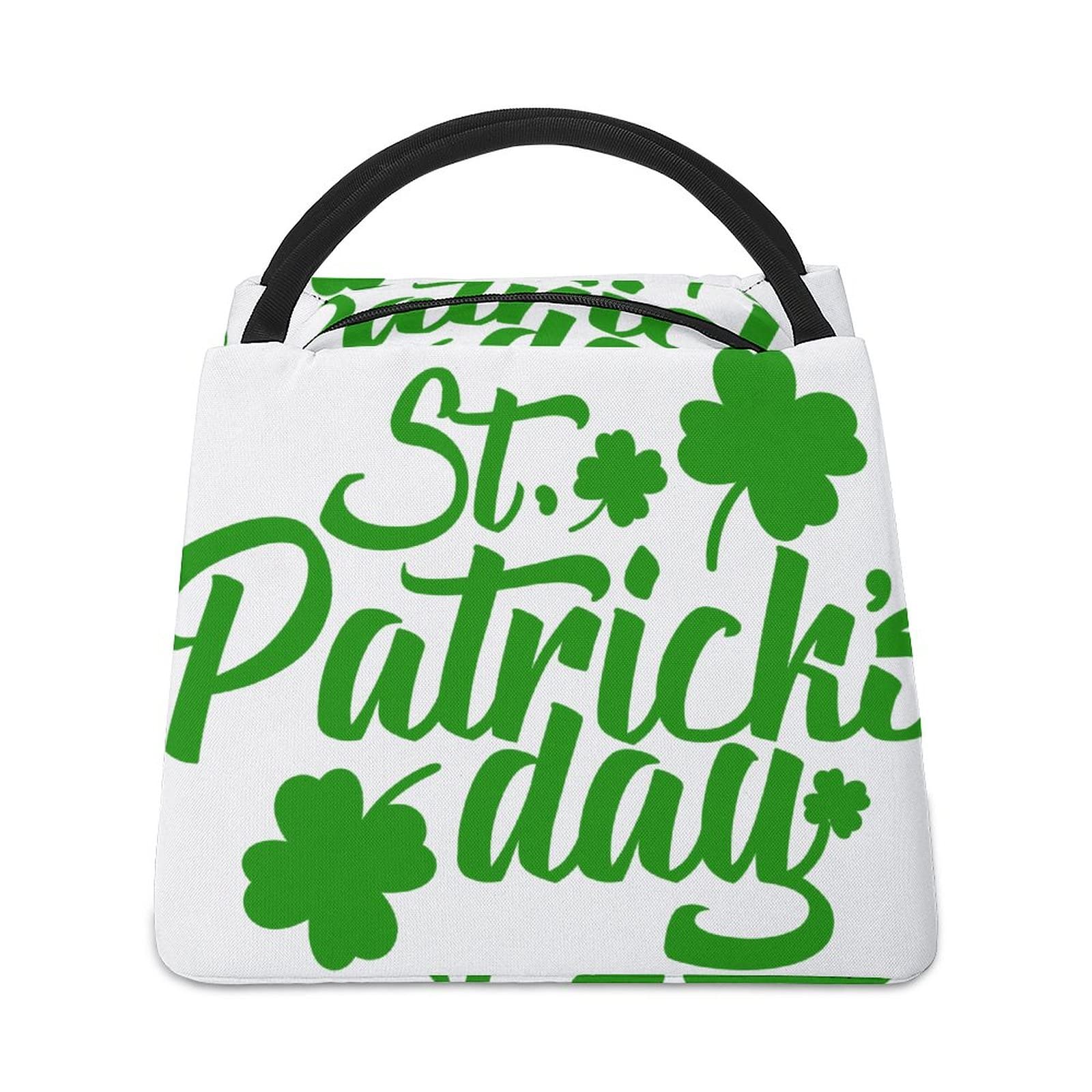 Personalized Insulated Lunch Tote Bag for Work, Hiking & Picnics - Reusable Meal Box for Adults, St. Patrick's Day Green - Perfect for Office, School & Outdoor Activities