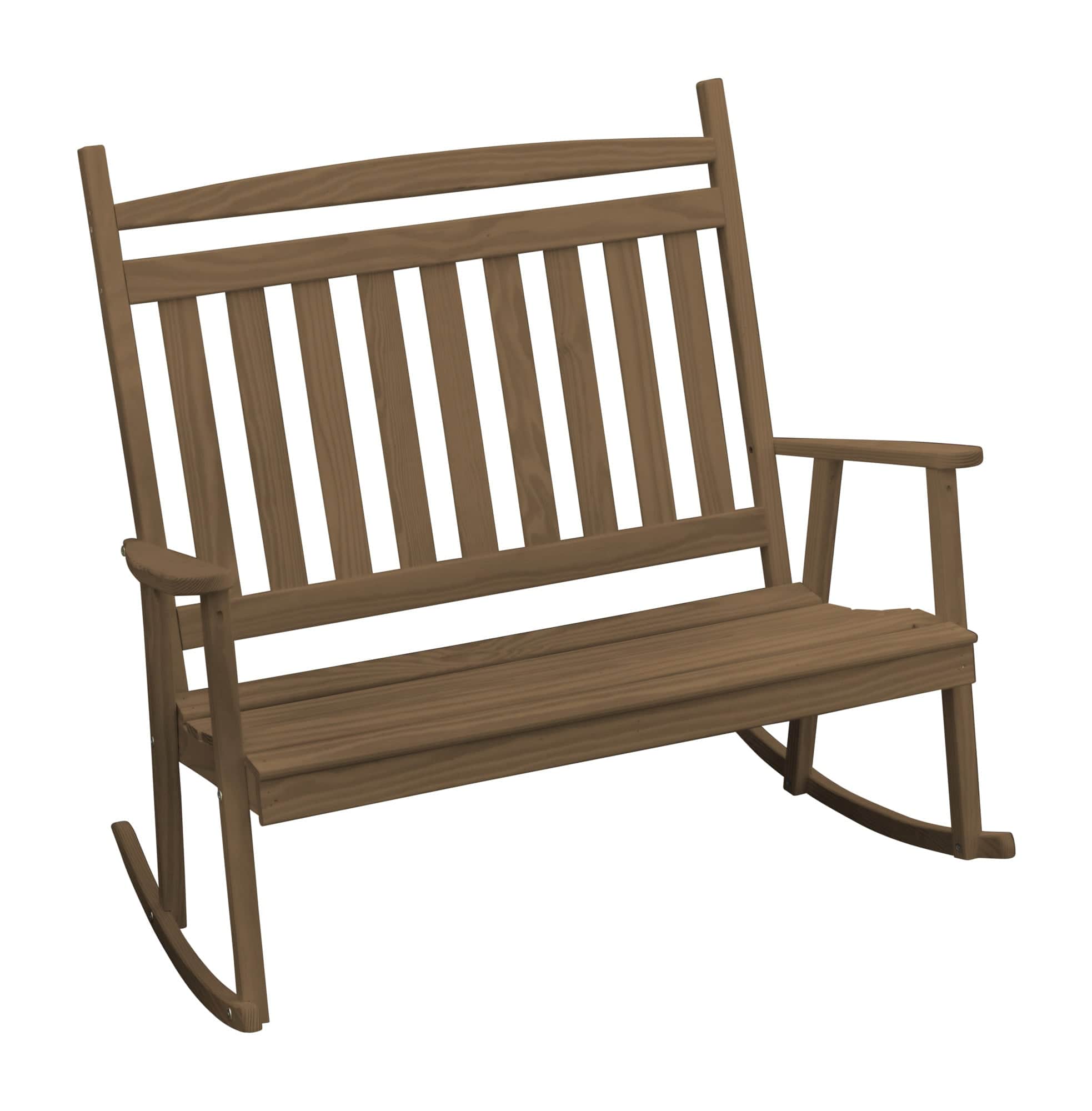 Keystone Amish Co. Classic Double Porch Rocker - Handcrafted Wooden Rocking Chair for Outdoor & Indoor Use - Perfect for Patio, Deck, Garden, and Living Room Relaxation