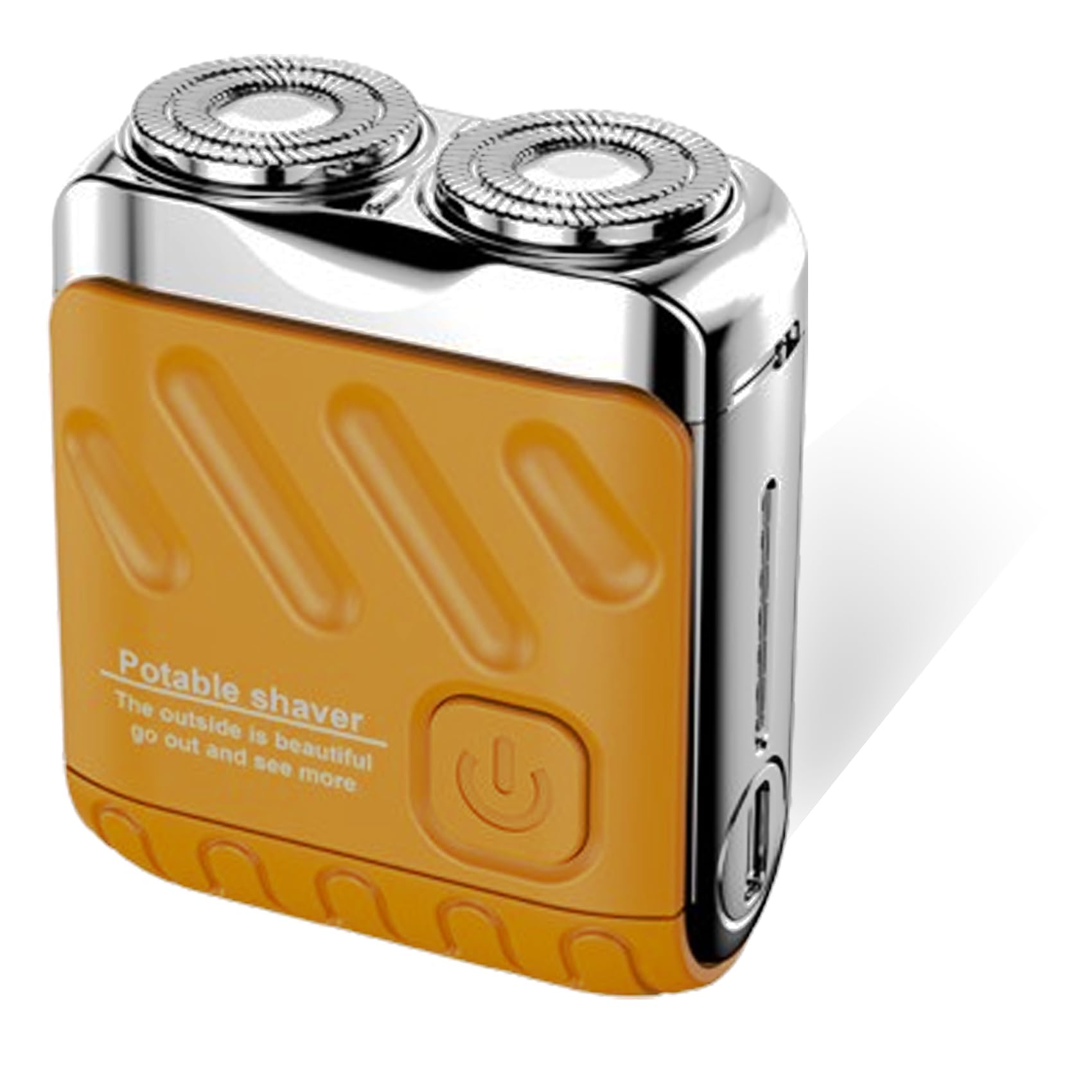 2025 New Mini Portable Electric Shaver - Travel Beard Trimmer with Suitcase Design, USB Rechargeable, Waterproof for Men - Perfect for Travel, Gym, Business Trips & Daily Grooming (Orange)