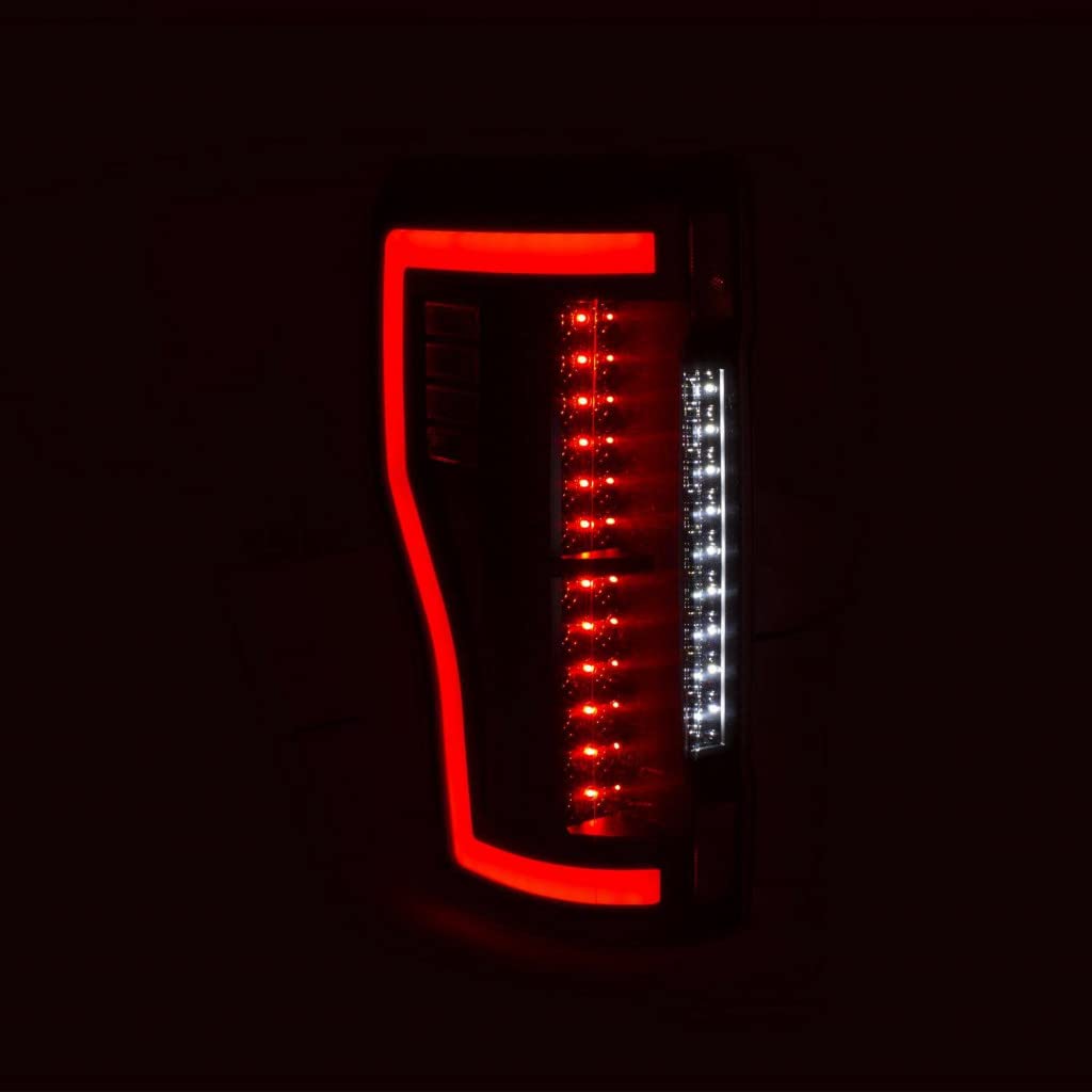 ANZO LED Tail Lights for Ford F-350 Super Duty (2017-2018-2019) - Black/Smoke Lens - Part #311288 - Upgrade Your Truck's Style & Visibility for Night Driving & Off-Road Adventures