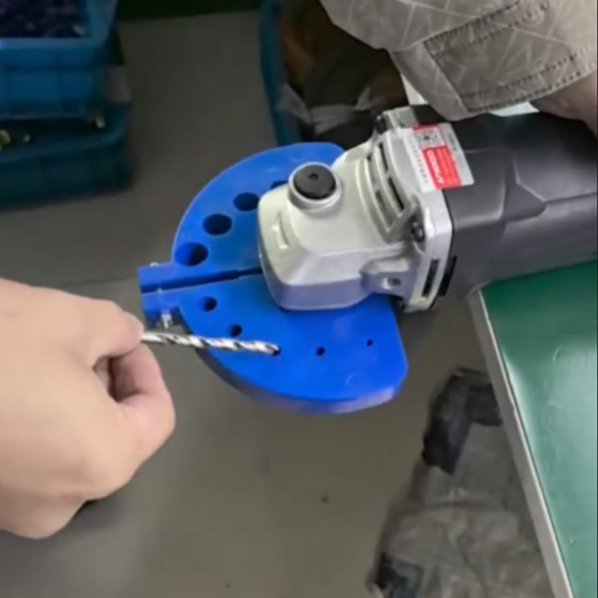 Premium Drill Bit Sharpener - Universal Angle Grinder Attachment for All Drill Bits | Multi-Spec Grinding Tool | Portable Sharpening Solution for DIY & Professional Use | Workshop & Job Site Essential (1PC)