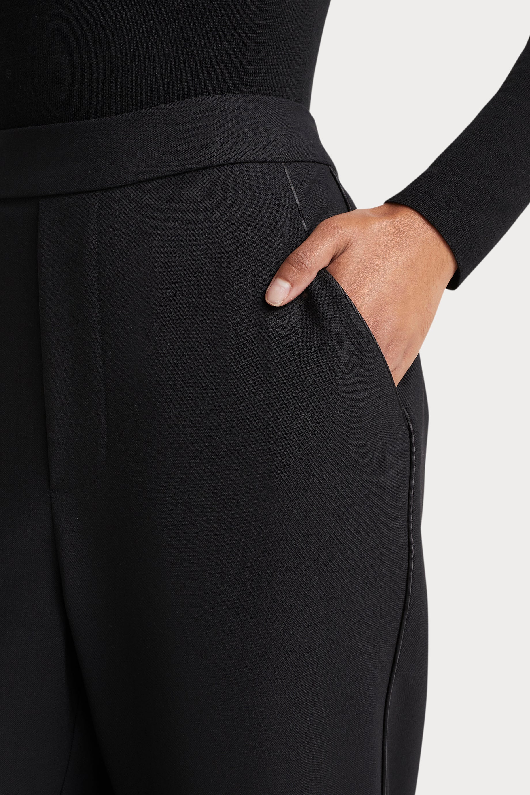 Husk Cecilia Women's High Waisted Wide Leg Pants - Black | Comfortable & Stylish Lounge Pants for Work, Travel & Casual Wear