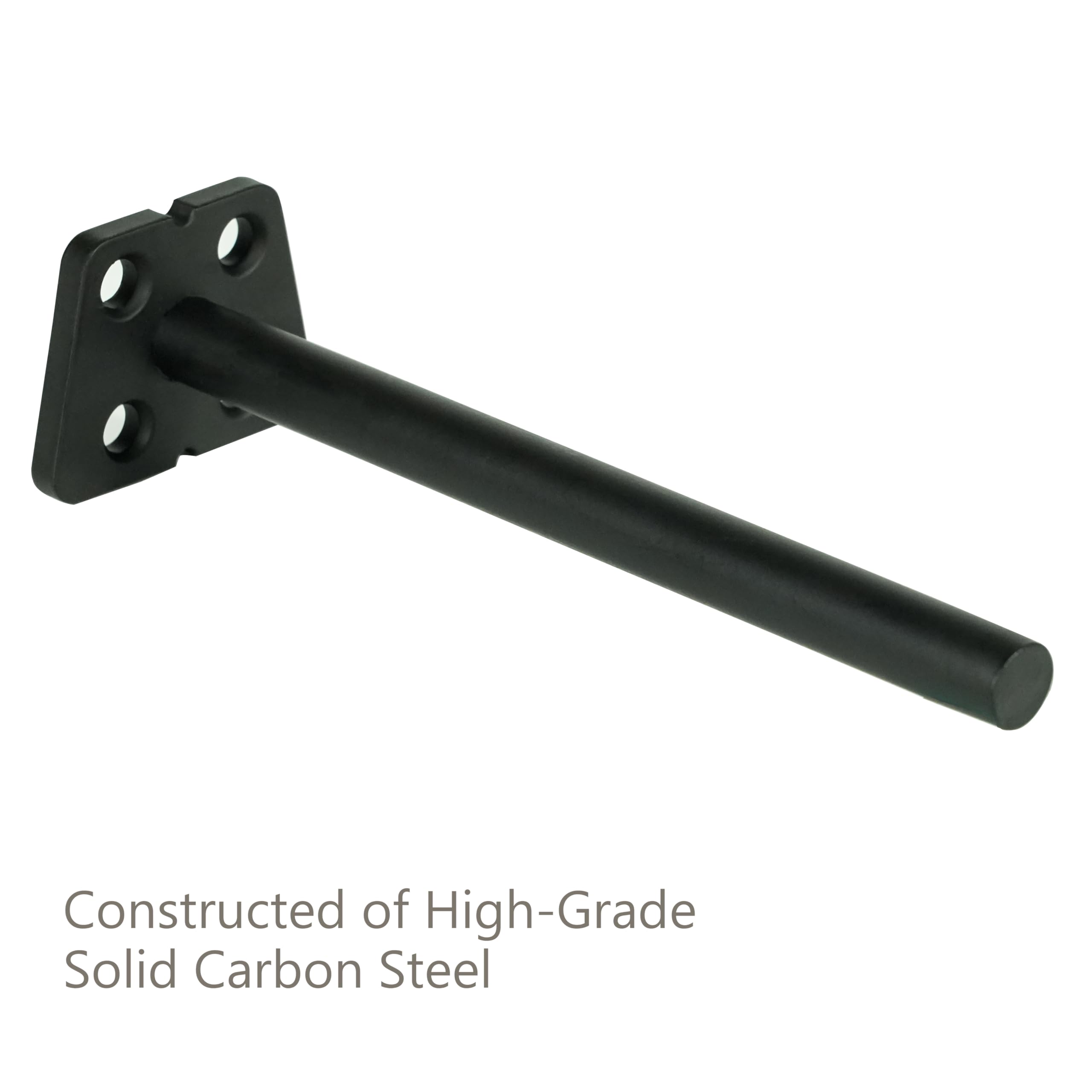 12-Pack 8 Inch Heavy Duty Hidden Floating Shelf Brackets - Invisible Wall Supports for Kitchen, Fireplace Mantel & Wood Shelves | Black Powder Coated Solid Steel | Perfect for Home Decor, Storage & Display Organization