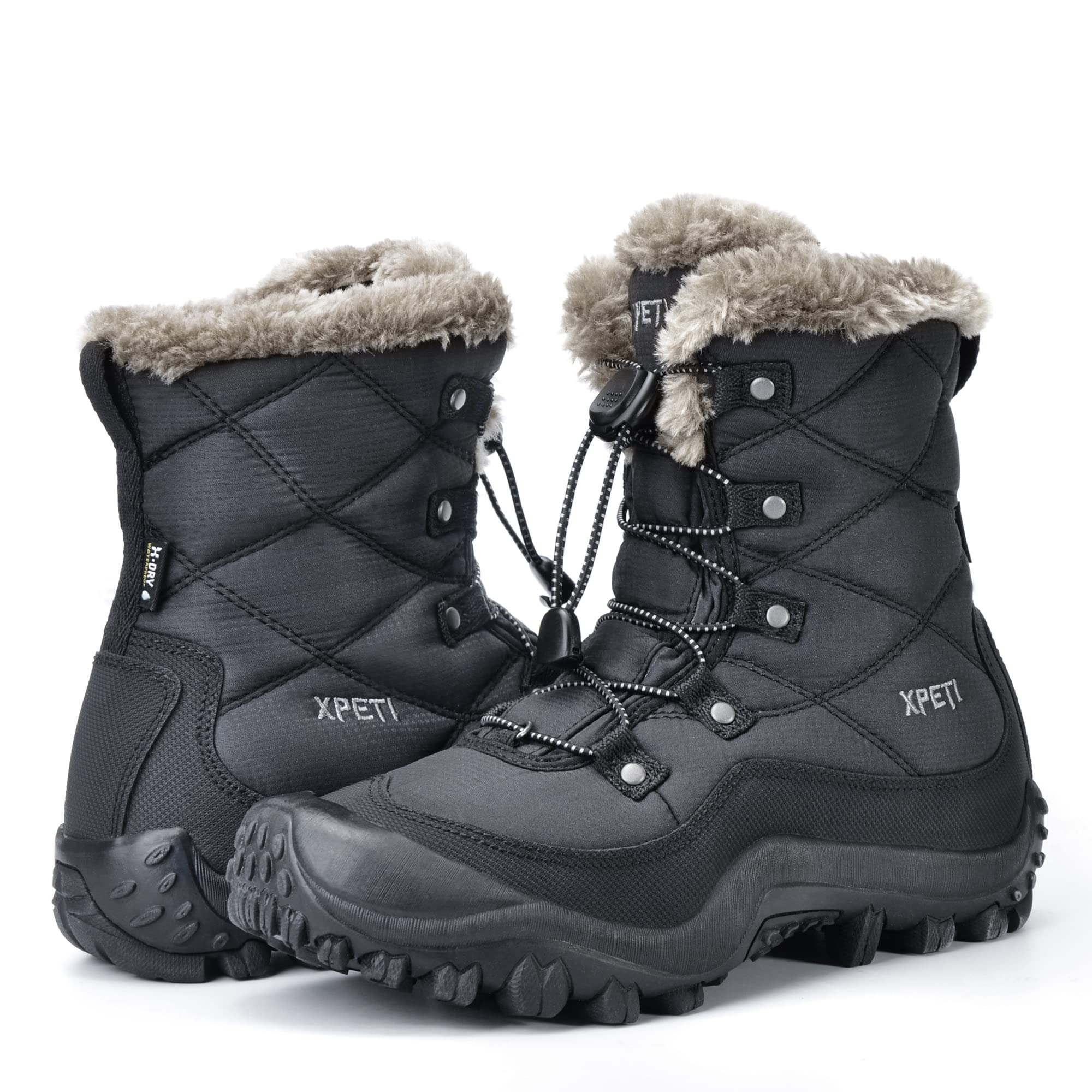 XPETI Women's Nora II Waterproof Snow Boots - Winter High-Top Hiking & Outdoor Work Boots for Cold Weather, Snowshoeing & Trail Adventures