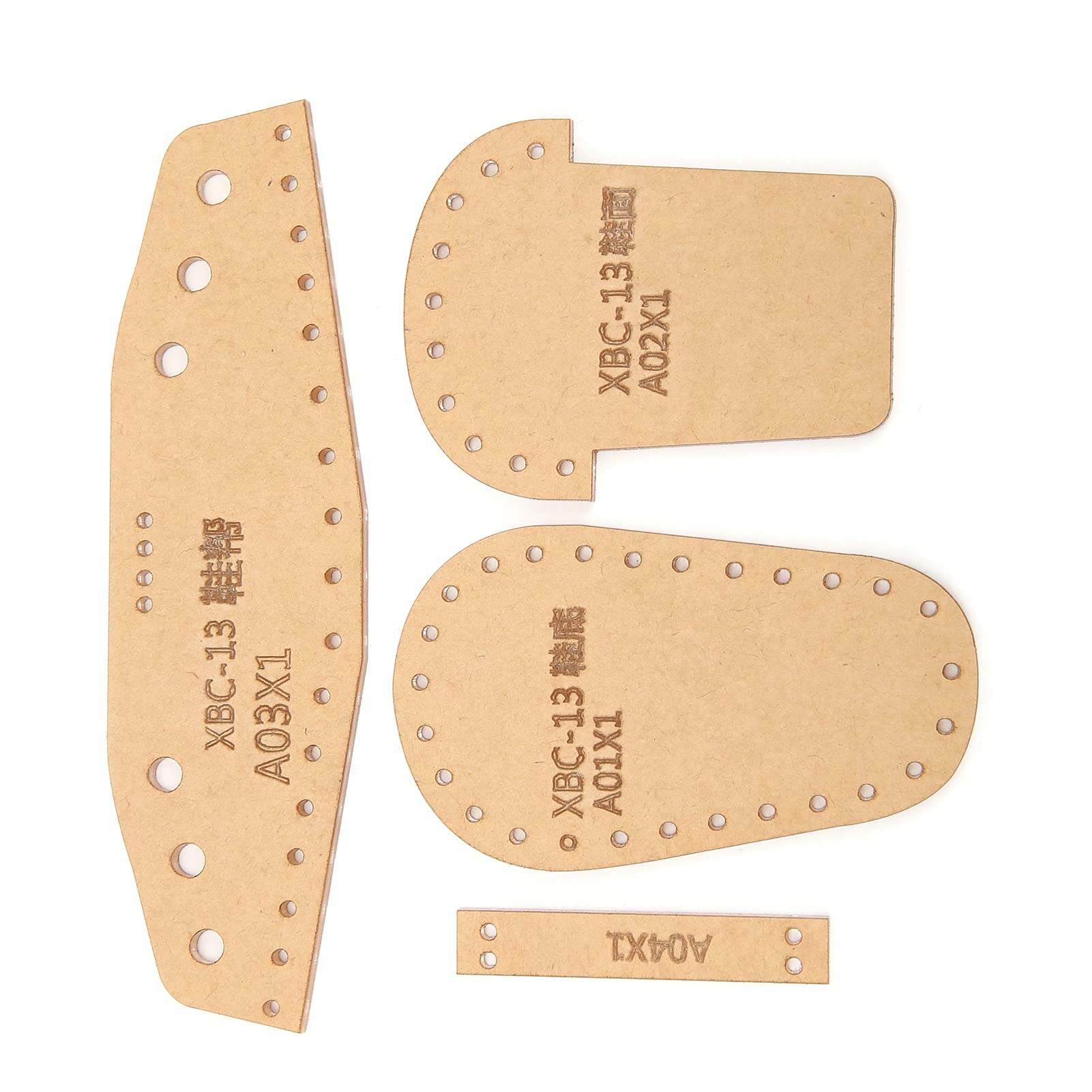 JUNWU Acrylic Quilt Templates & Faux Leather Keychain Blanks - Transparent DIY Craft Supplies for Jewelry Making, Scrapbooking, and Home Decor Accessories